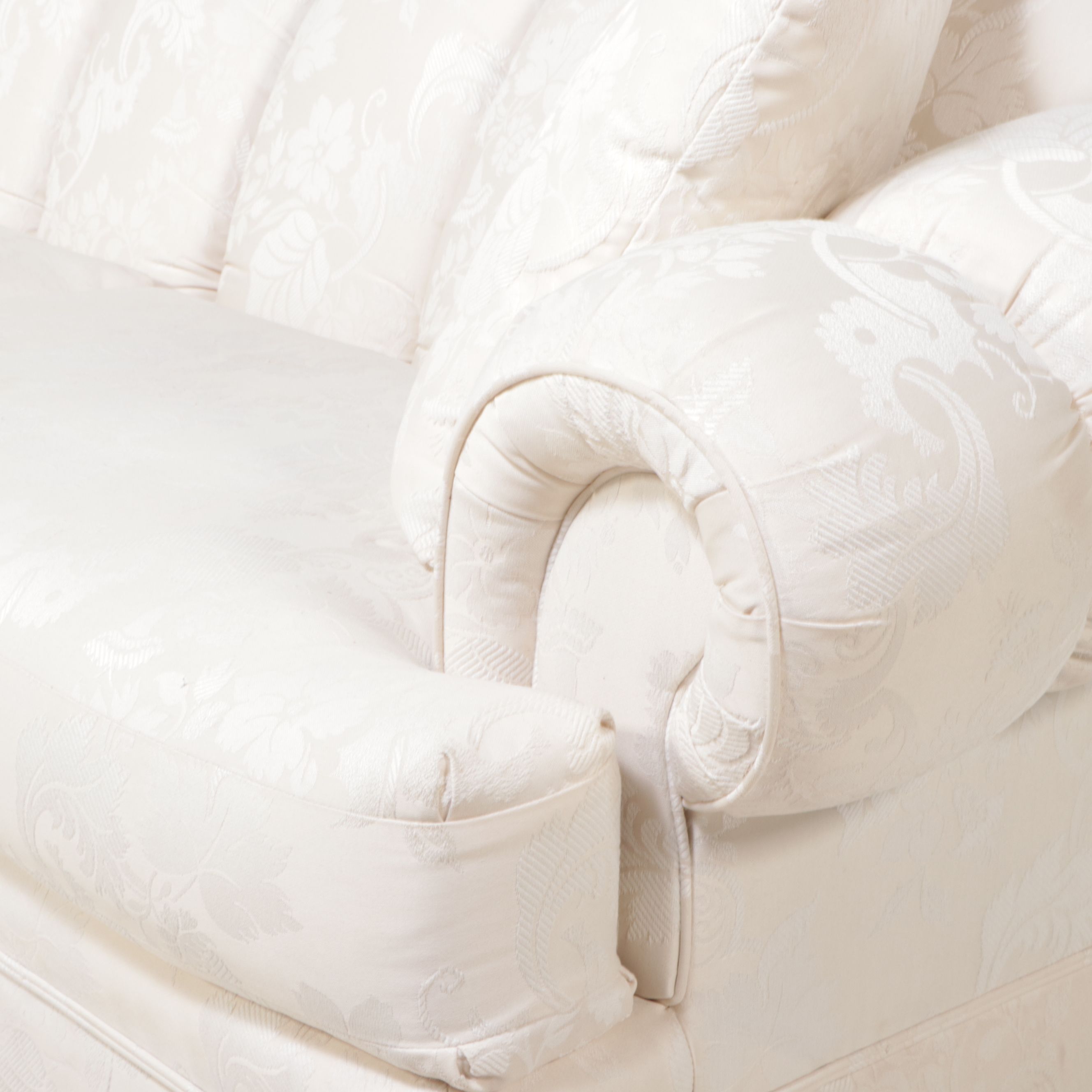 Broyhill Channel Tufted Roll-Arm Sofa, Late 20th Century