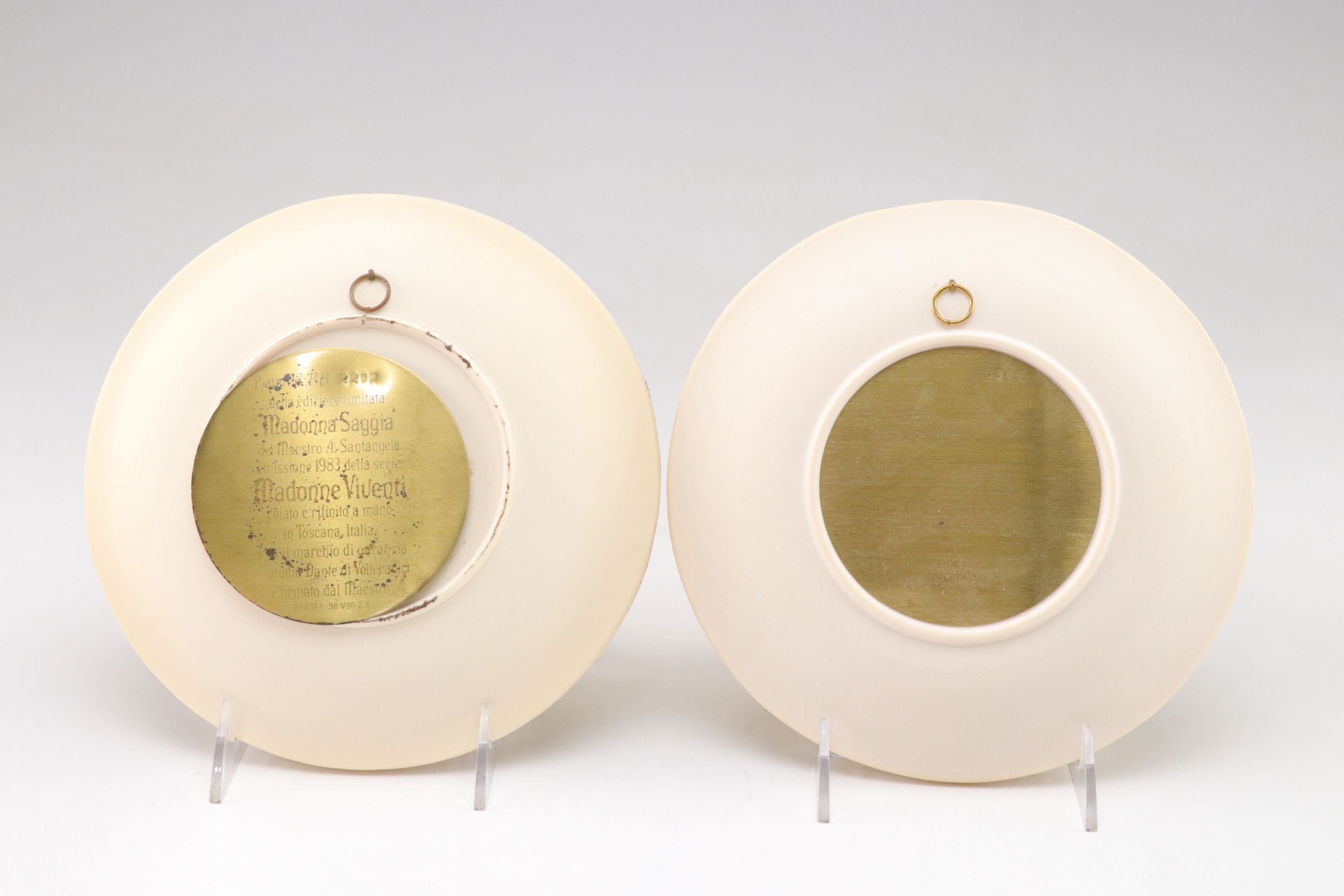 Studio Dante di Volteradici Bas Relief Collector Plates, 1980s