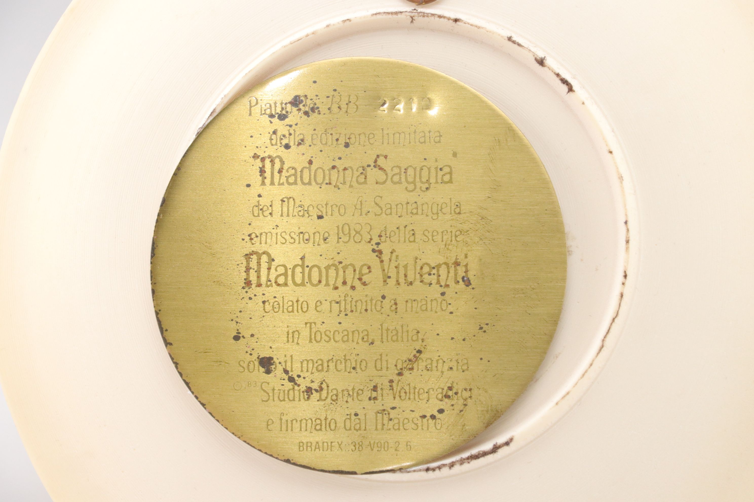Studio Dante di Volteradici Bas Relief Collector Plates, 1980s