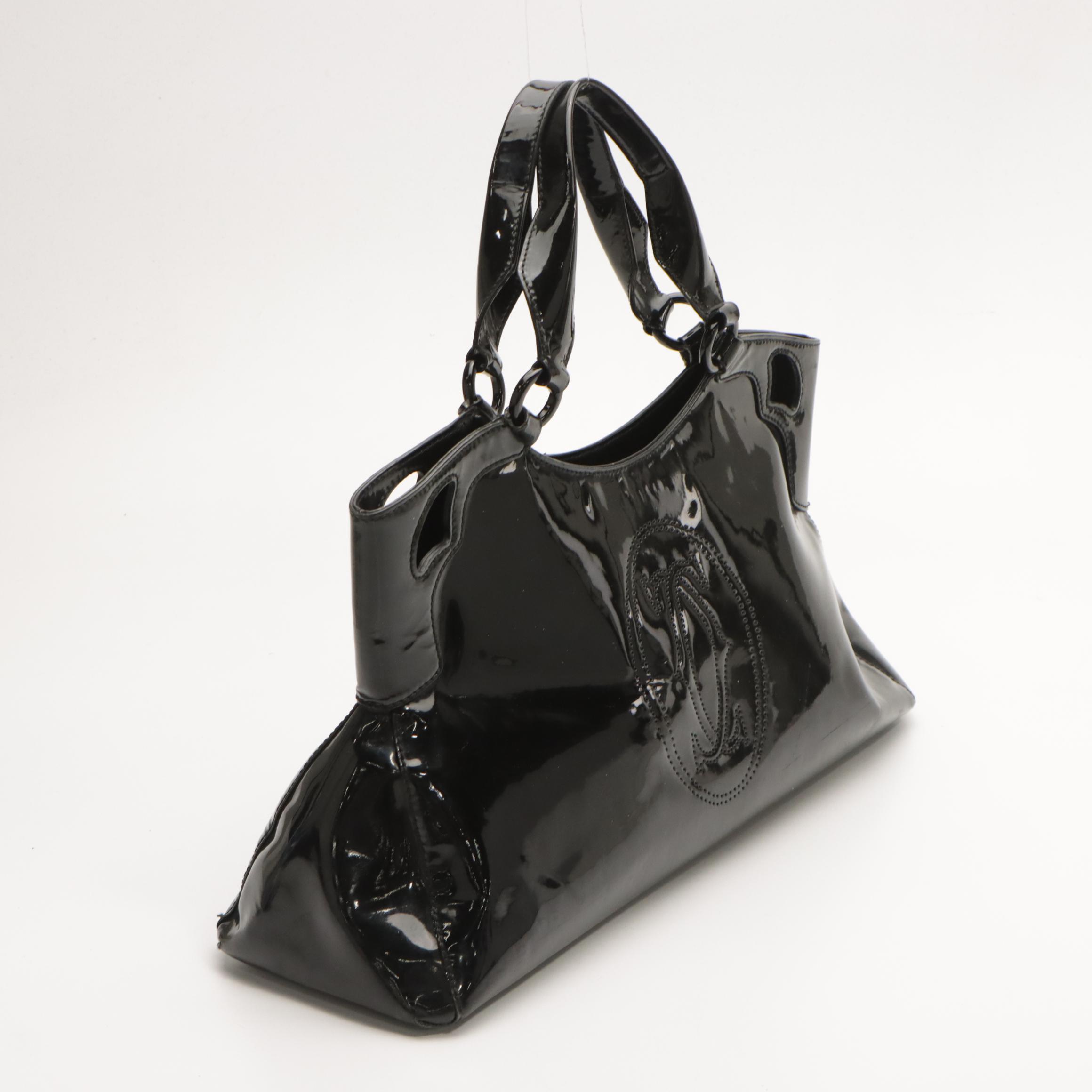 Cartier Marcello de Cartier Handbag in Black Patent Leather