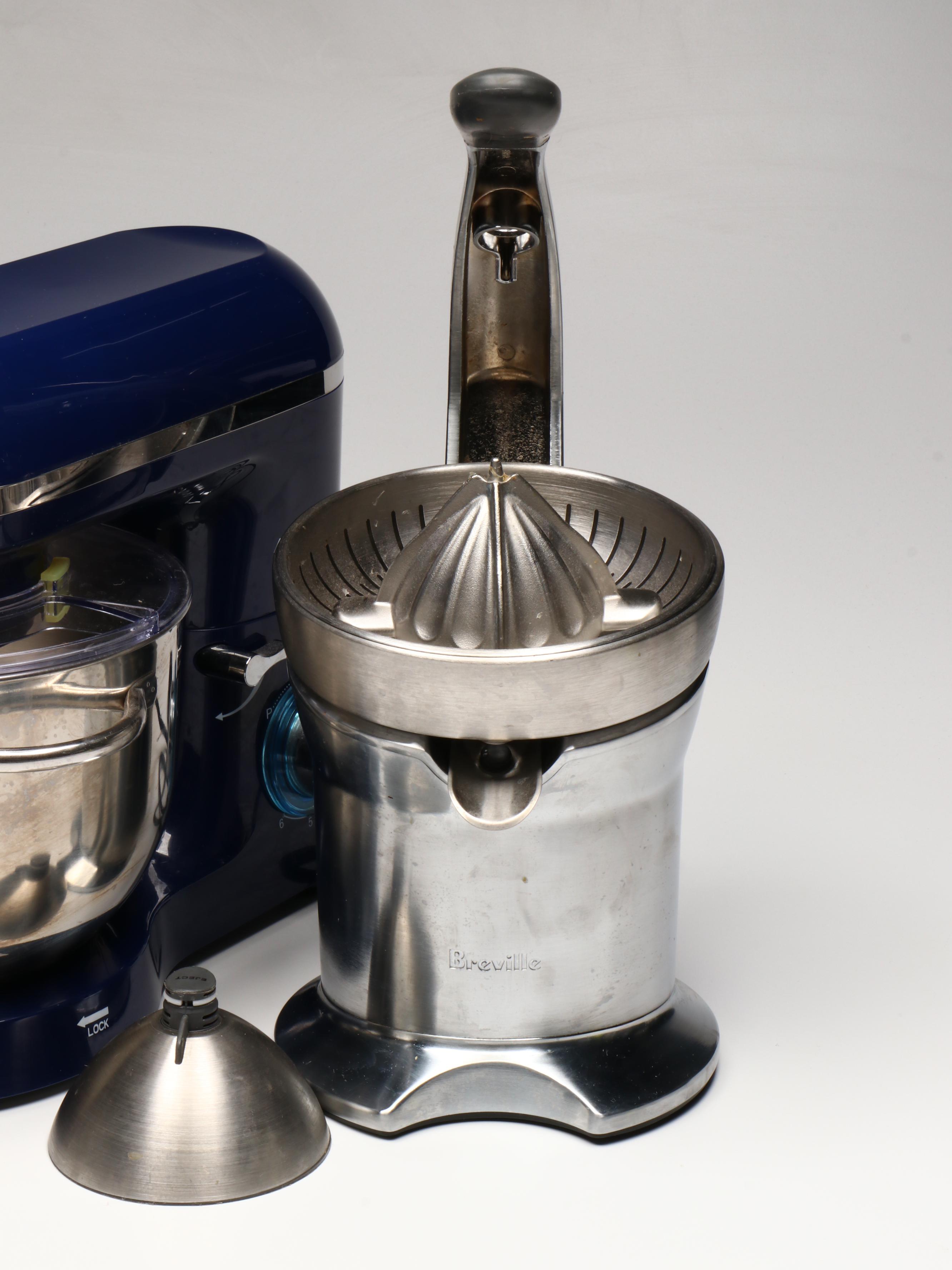 Breville Juicer with Aucma Stand Mixer and Glass Bowls