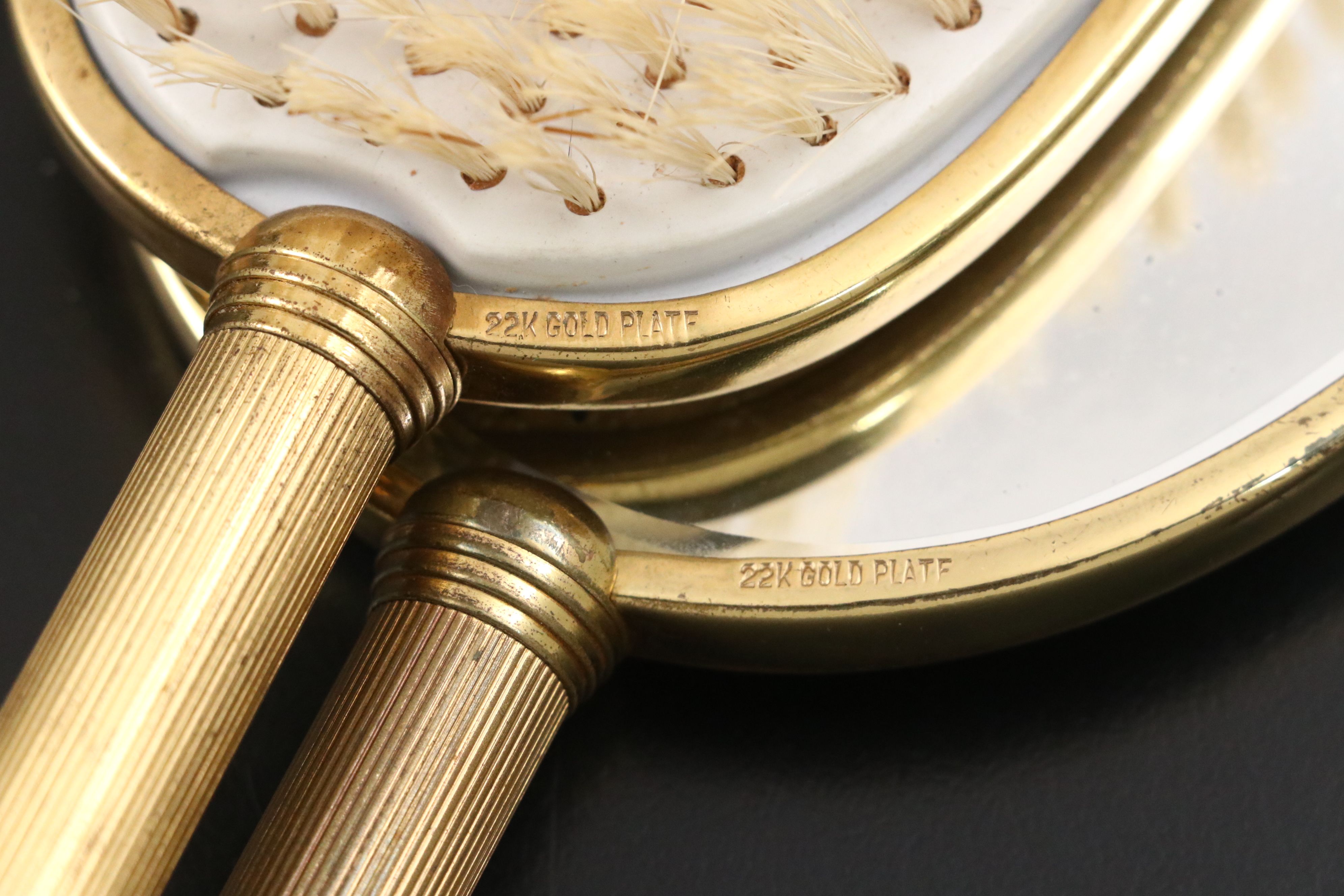 22K Gilt Accented Vanity Accessories Set, Early 20th Century