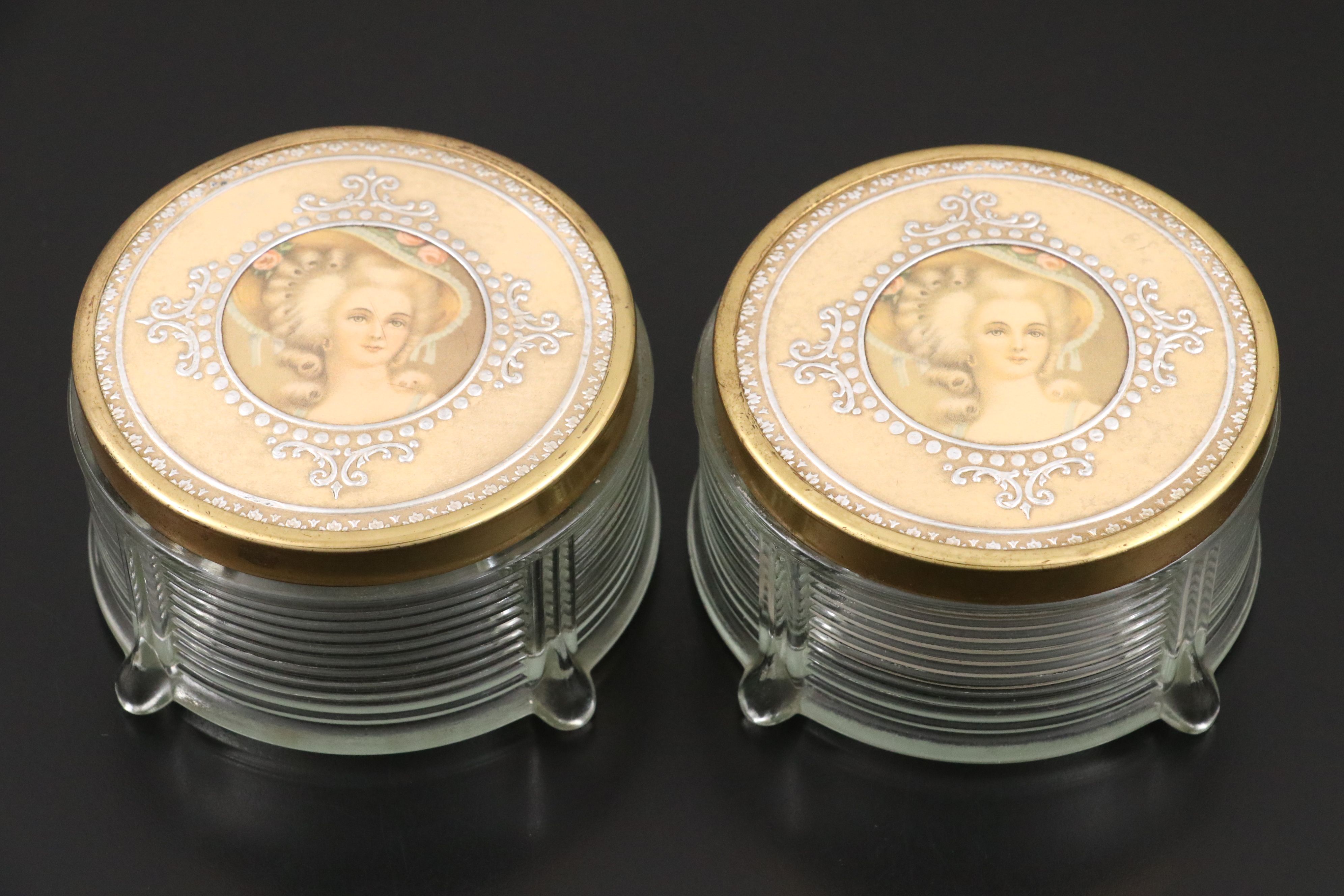 22K Gilt Accented Vanity Accessories Set, Early 20th Century