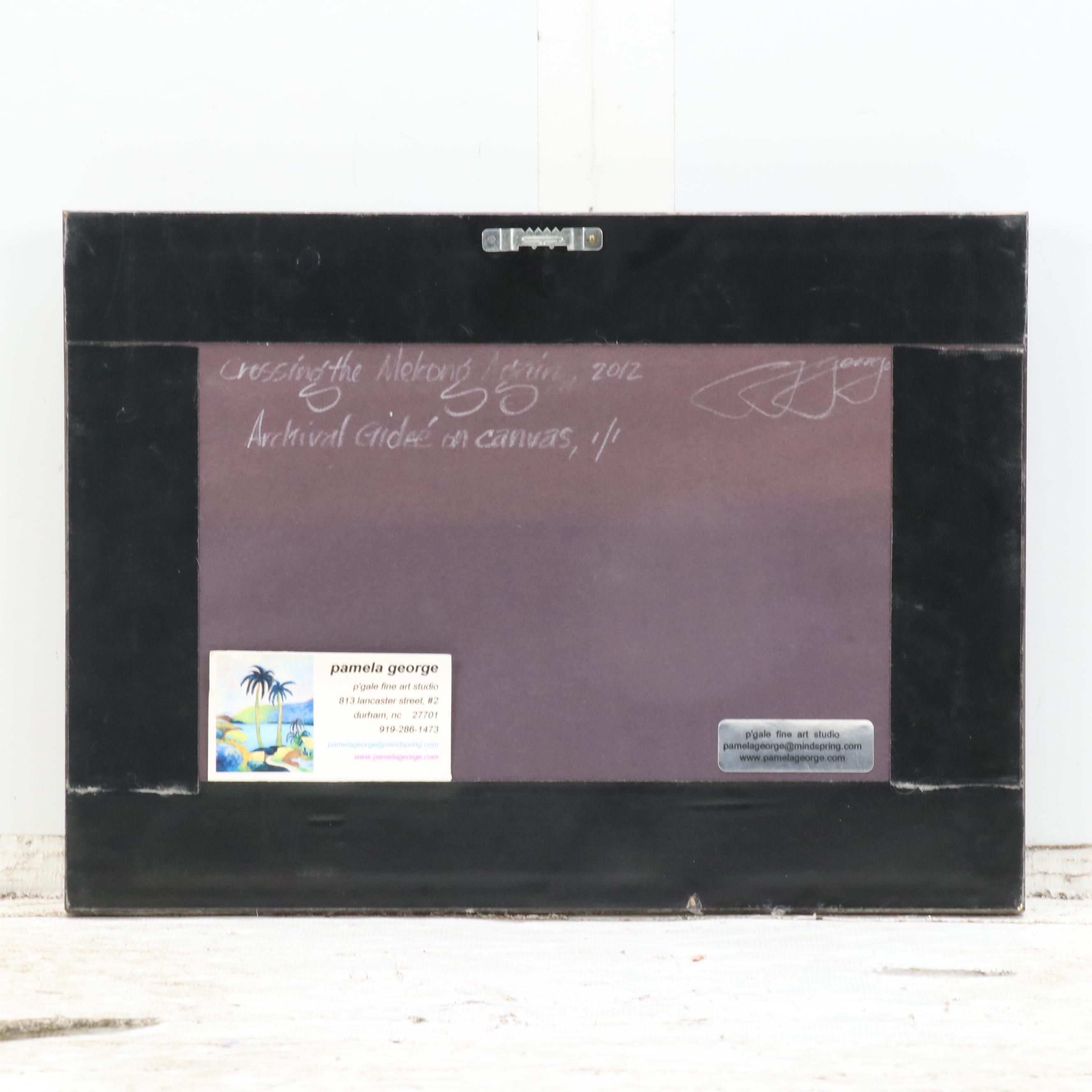 Pamela Gale George Giclée "Crossing the Mekong Again," 2012