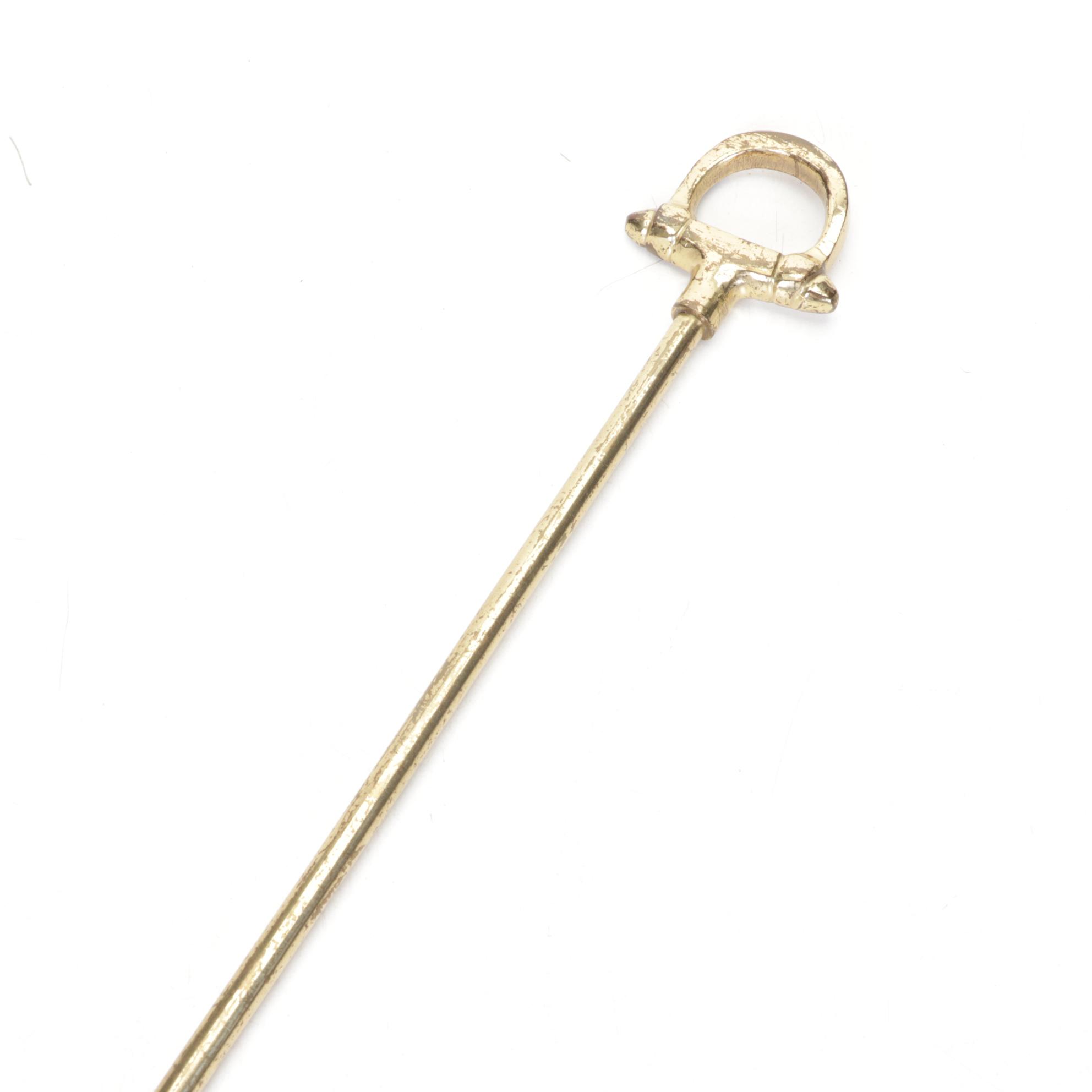 Long Handled Polished Brass Shoe Horn