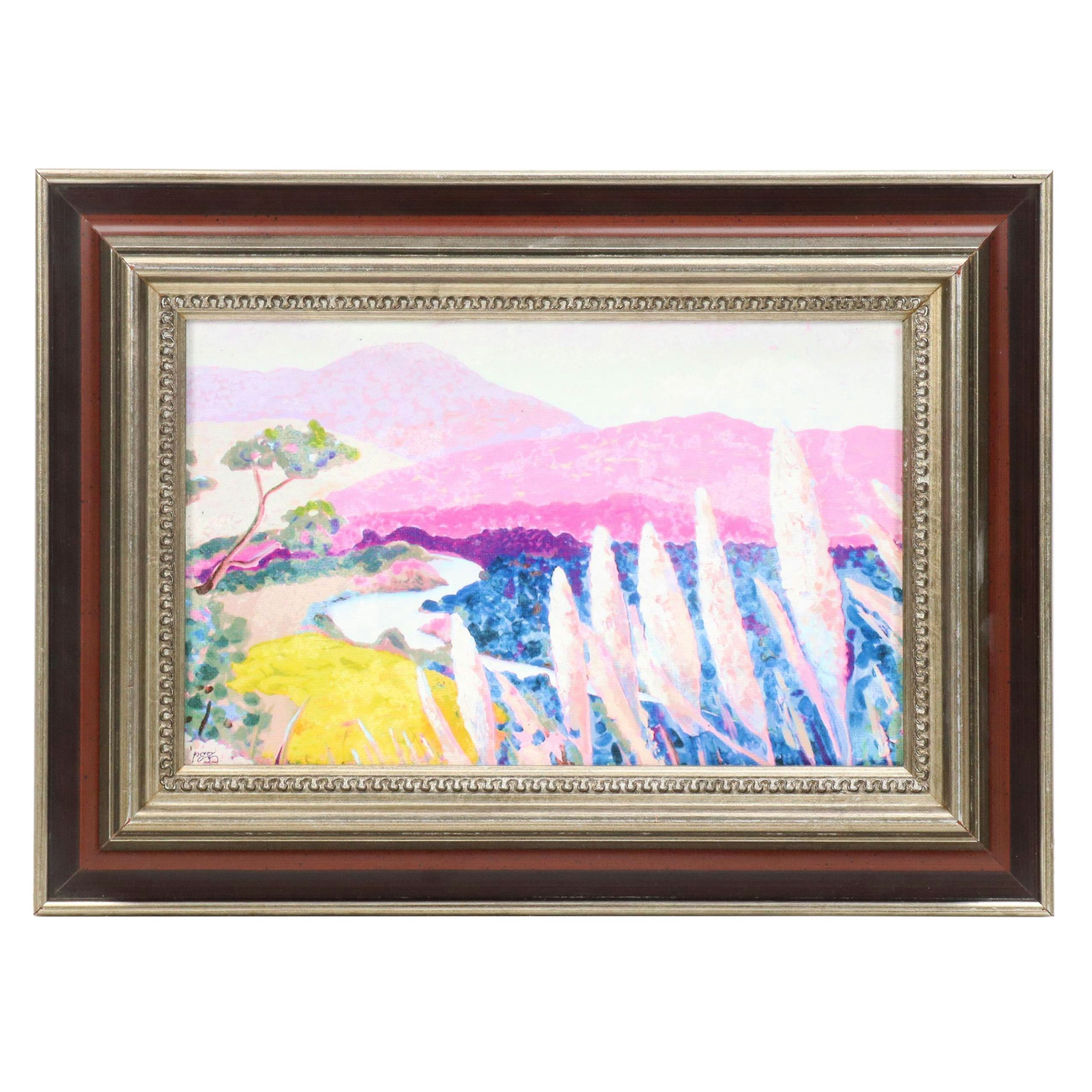 Pamela Gale George Giclée "Crossing the Mekong Again," 2012