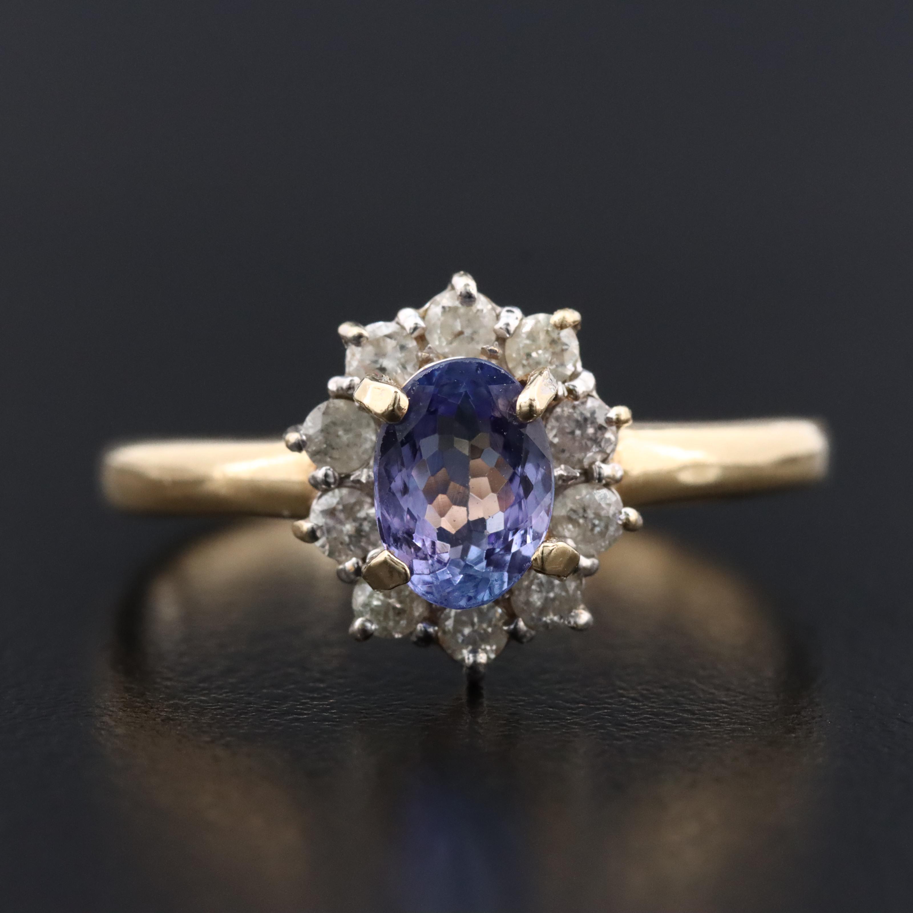 14K Tanzanite and Diamond Ring