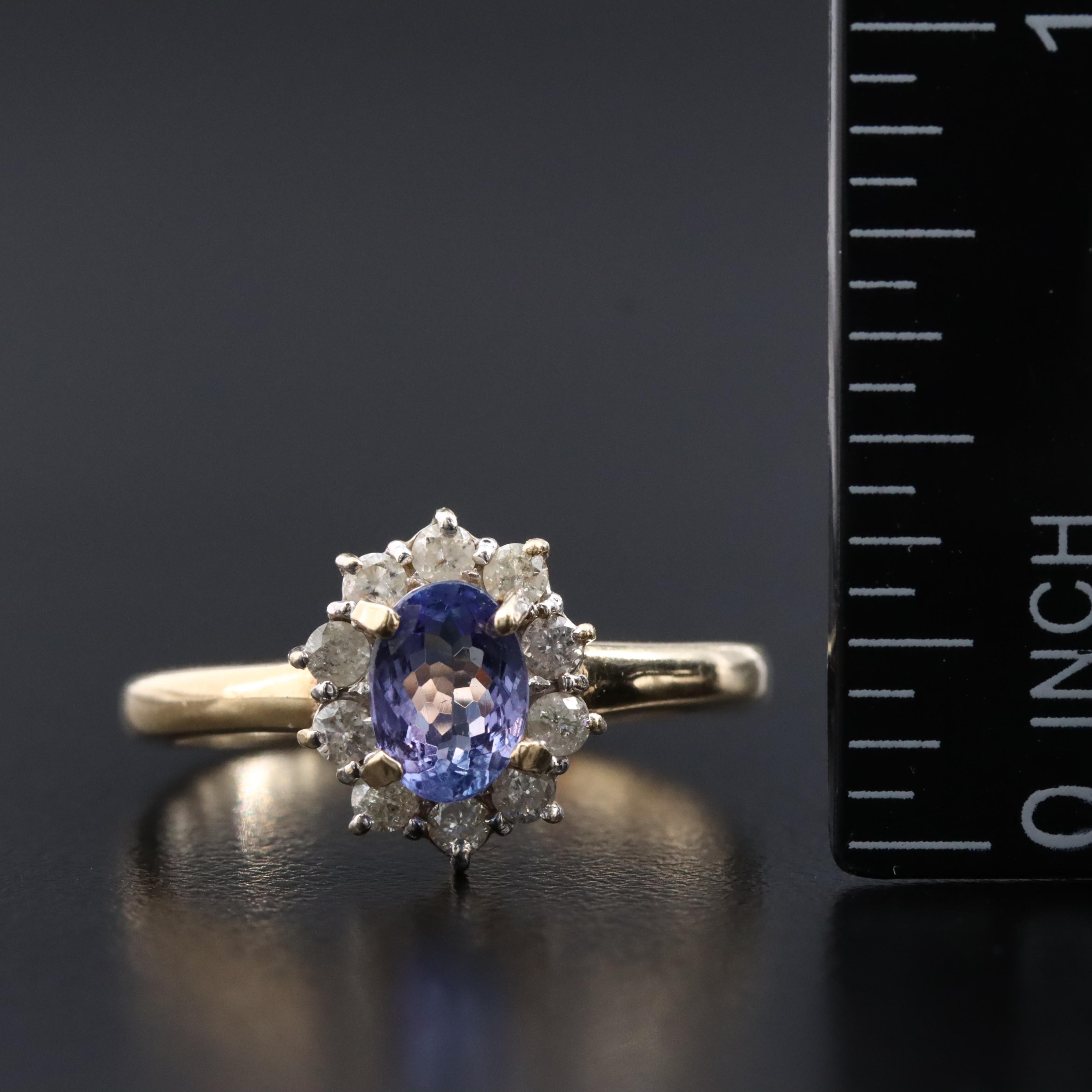 14K Tanzanite and Diamond Ring