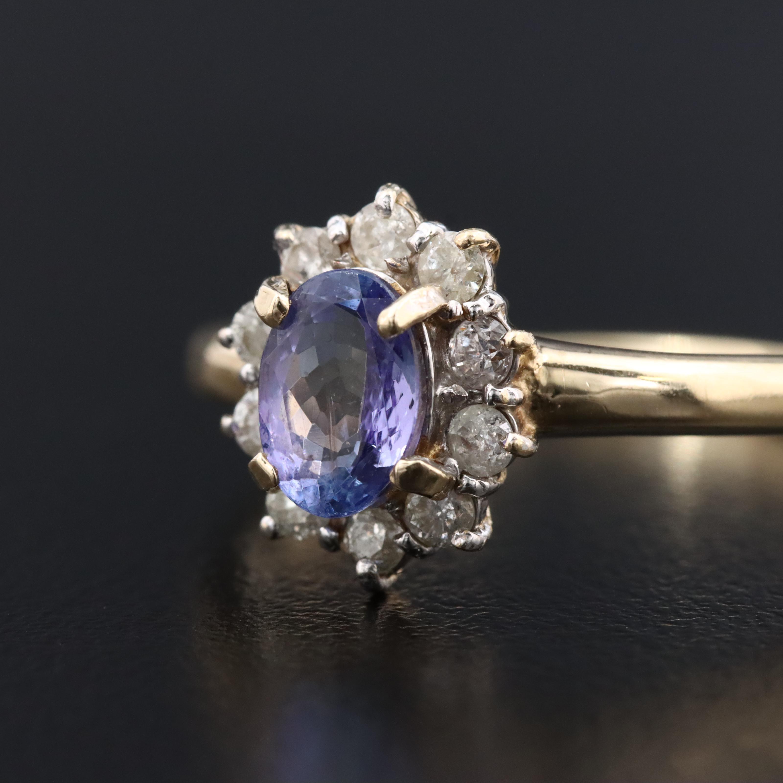 14K Tanzanite and Diamond Ring