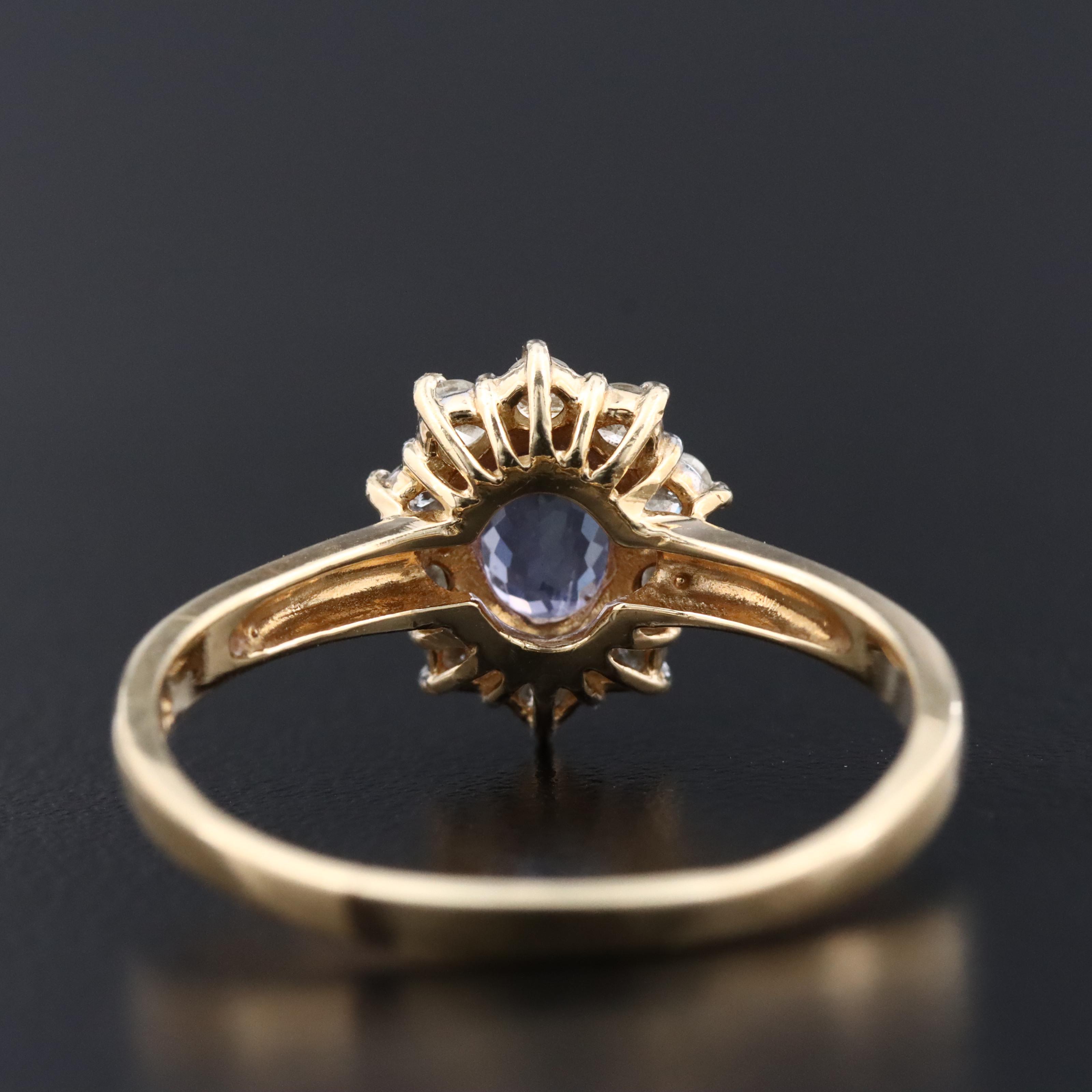 14K Tanzanite and Diamond Ring
