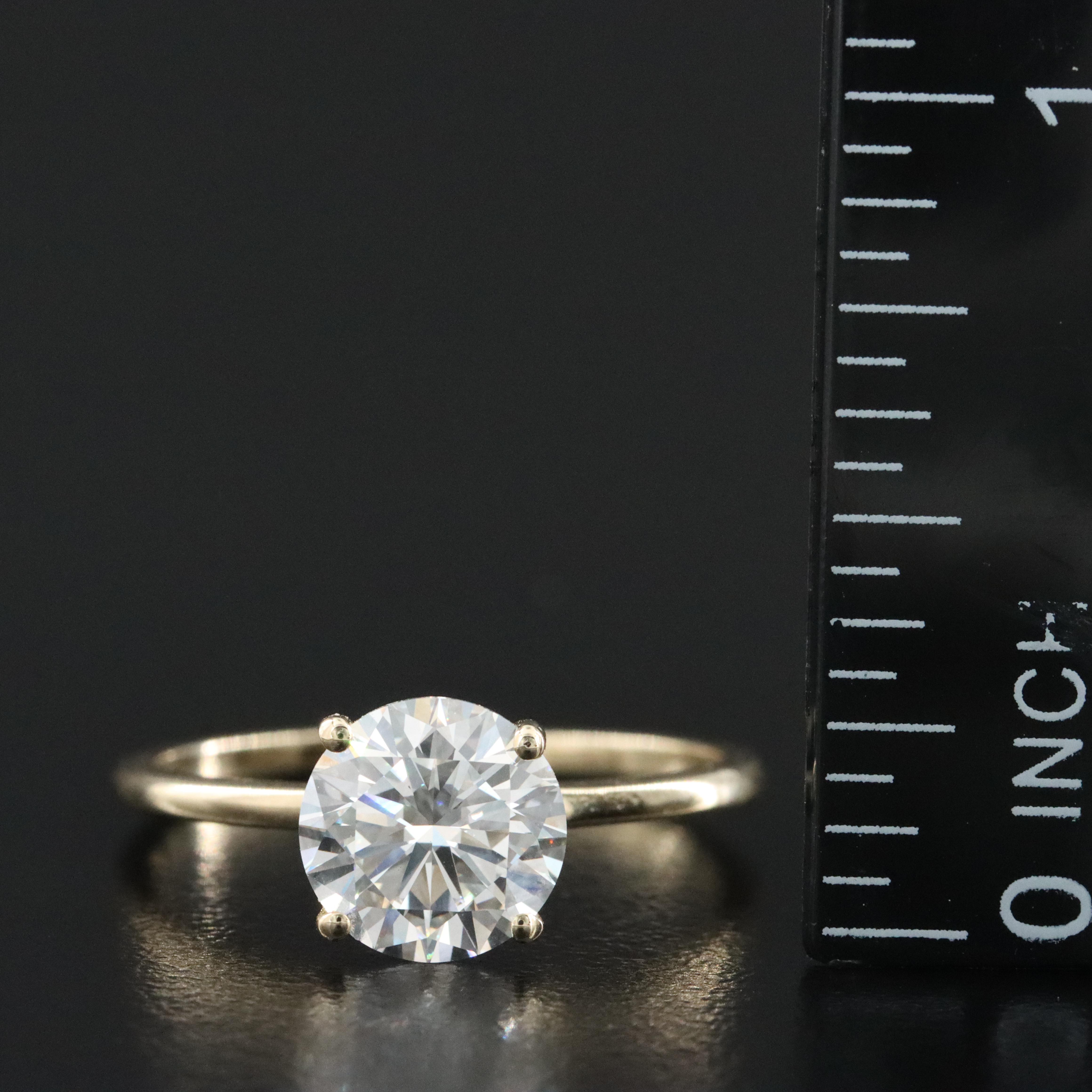 14K 2.00 CT Lab Grown Diamond Solitaire Ring with IGI Report