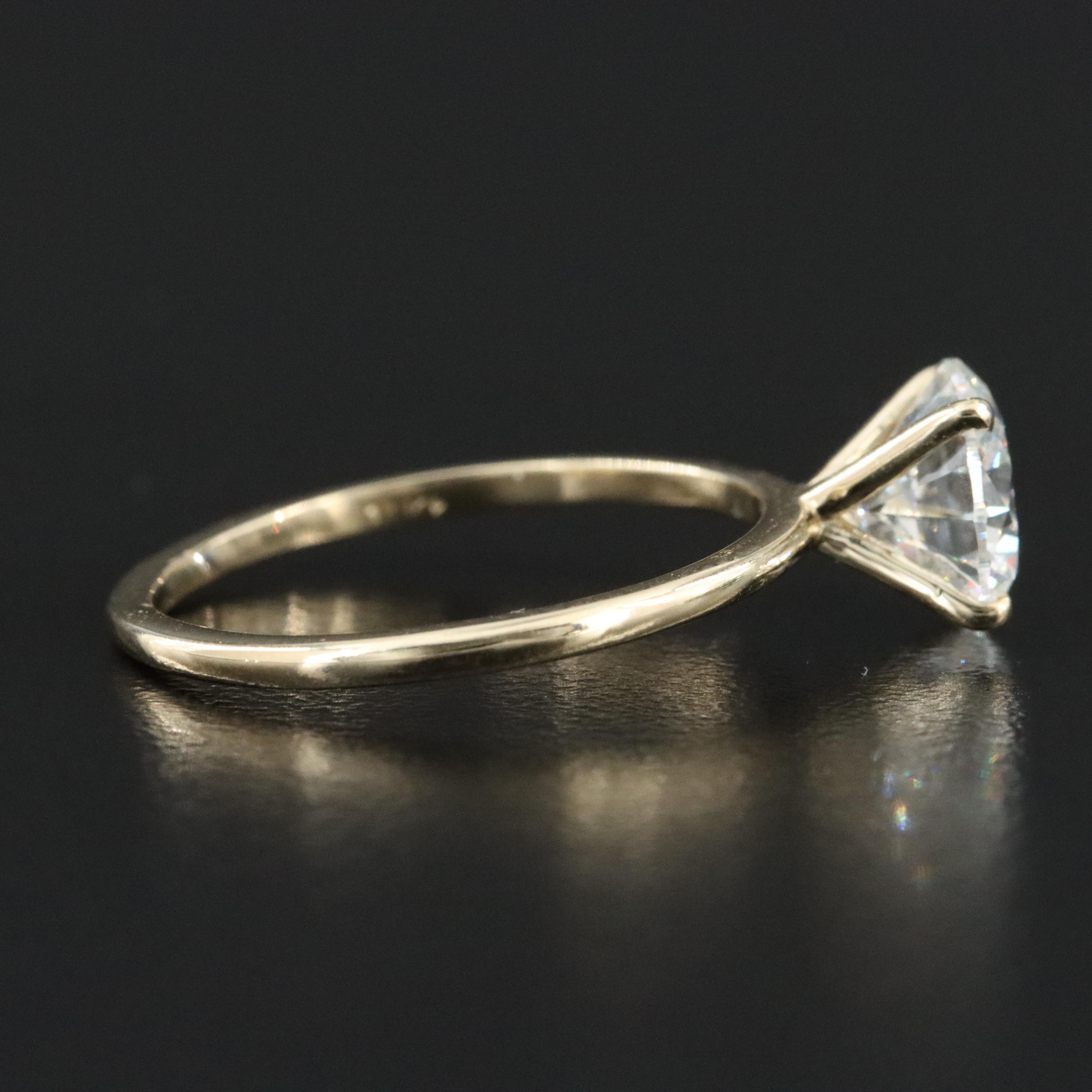 14K 2.00 CT Lab Grown Diamond Solitaire Ring with IGI Report