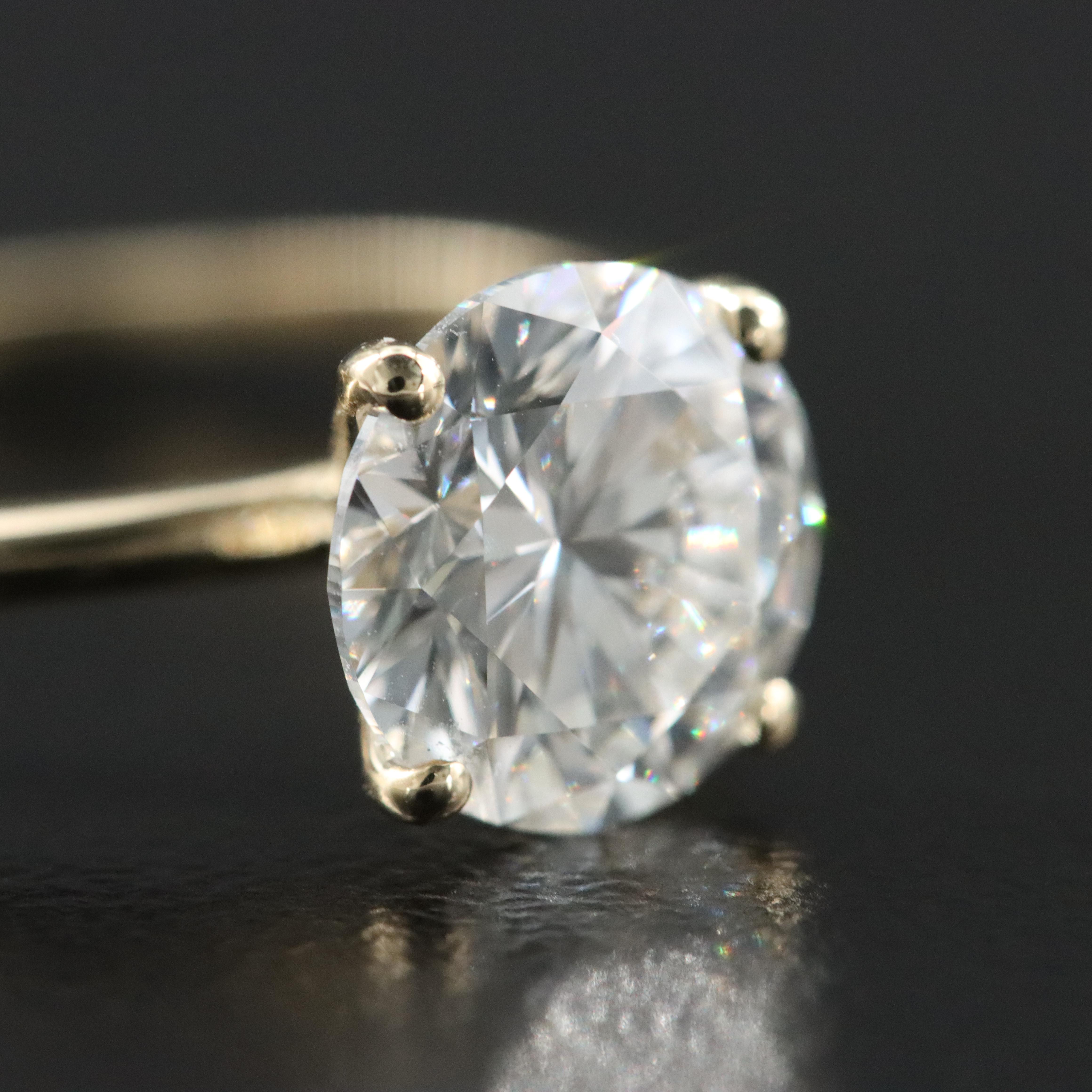 14K 2.00 CT Lab Grown Diamond Solitaire Ring with IGI Report