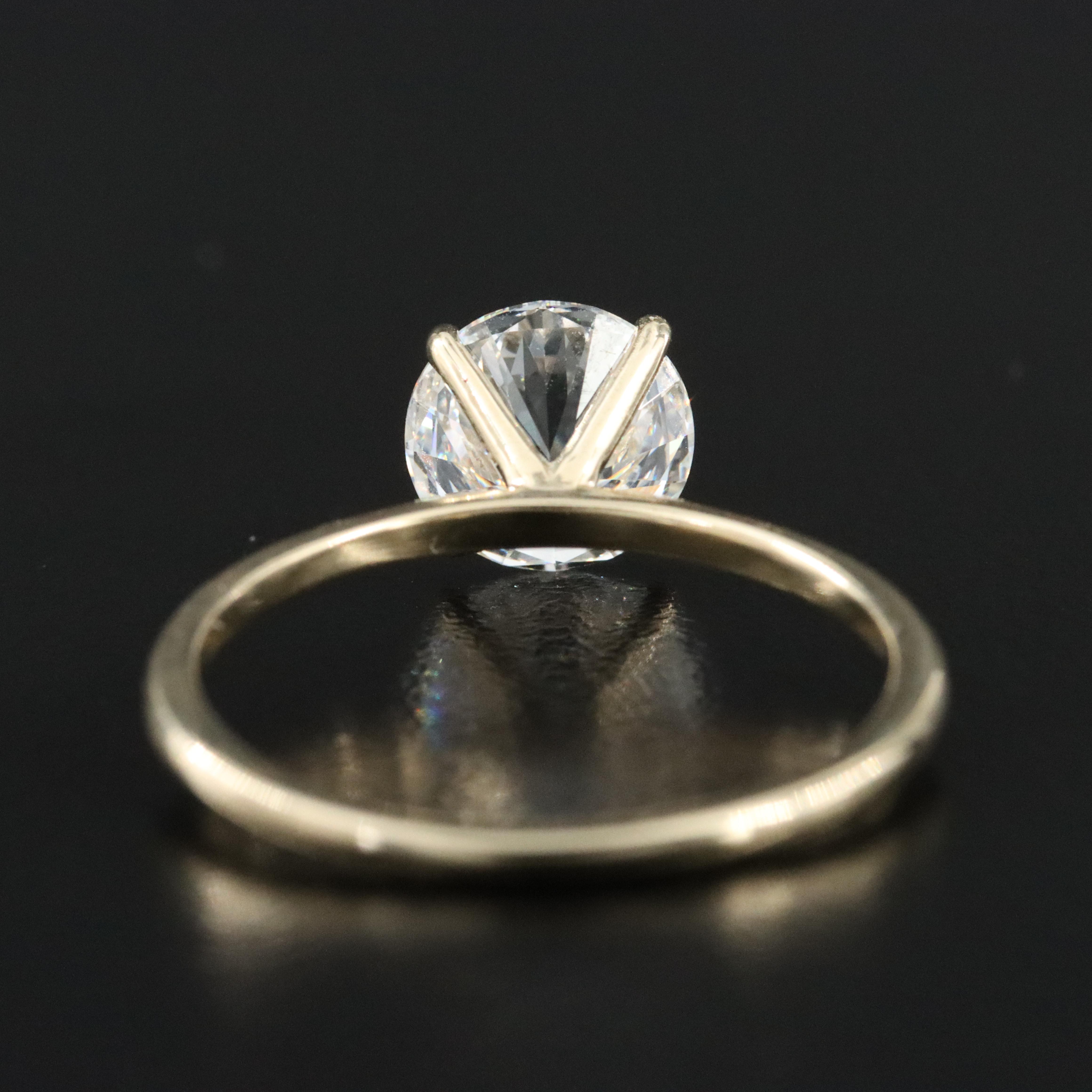 14K 2.00 CT Lab Grown Diamond Solitaire Ring with IGI Report