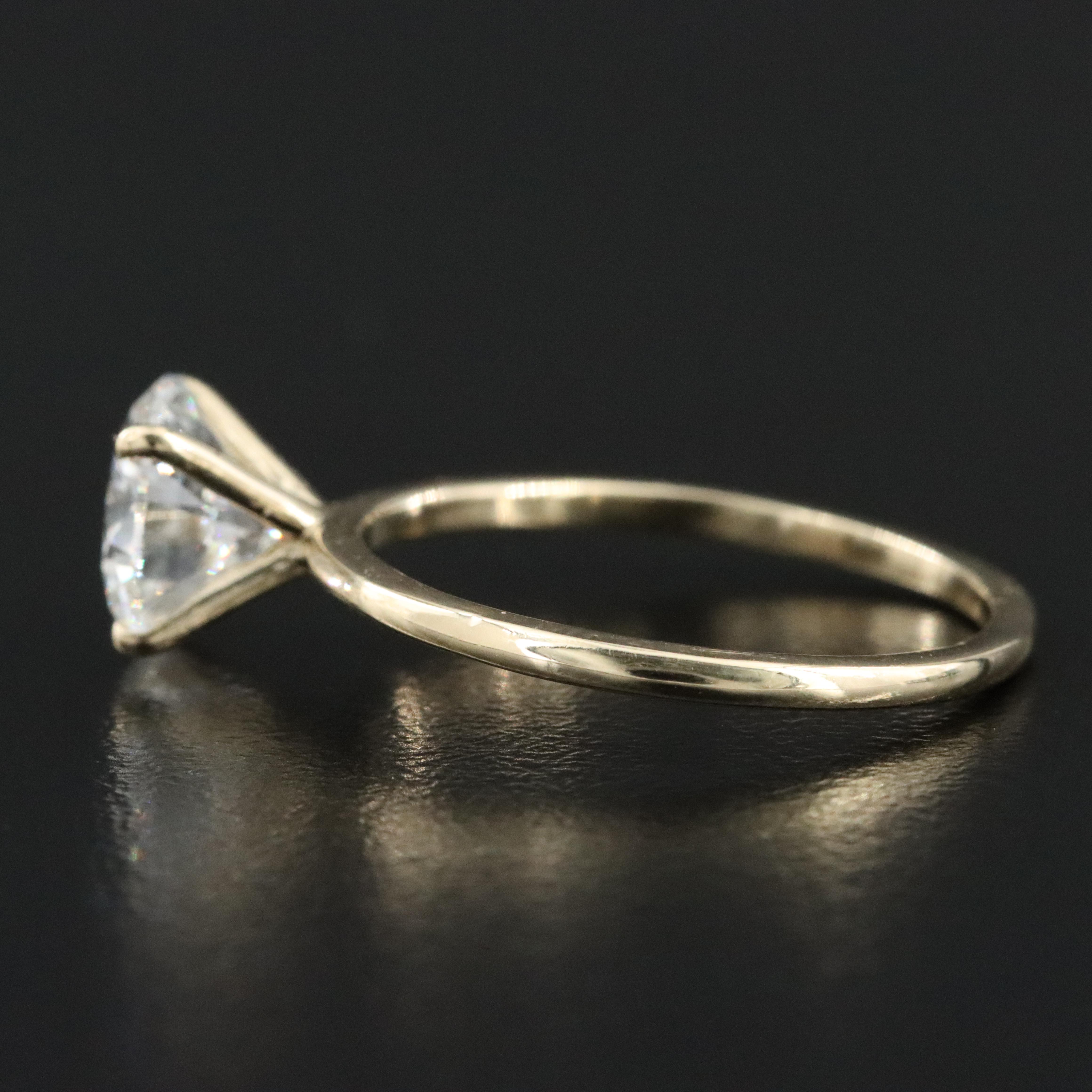 14K 2.00 CT Lab Grown Diamond Solitaire Ring with IGI Report