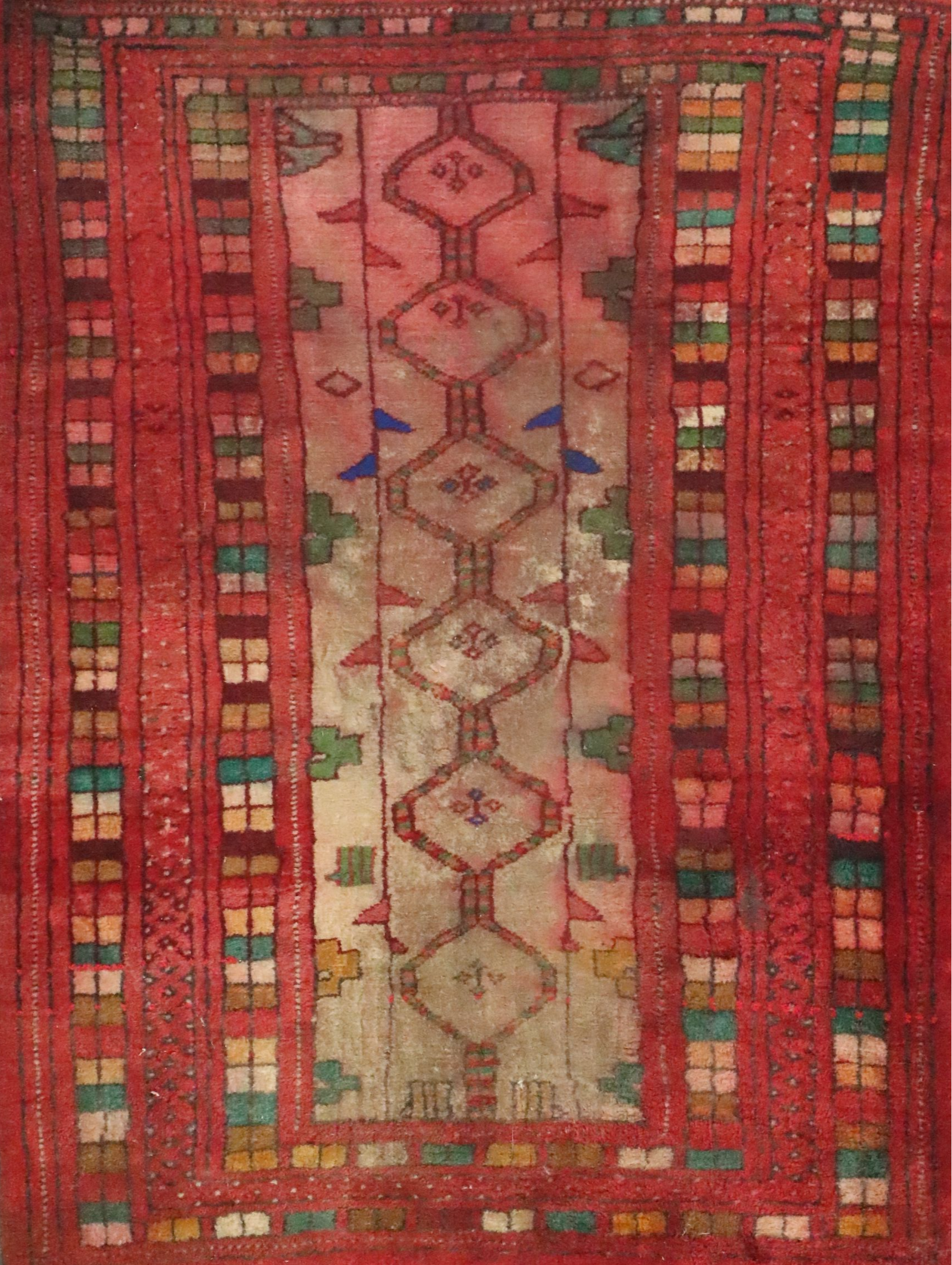 2'2 x 2'10 Hand-Knotted Turkish Milas Accent Rug