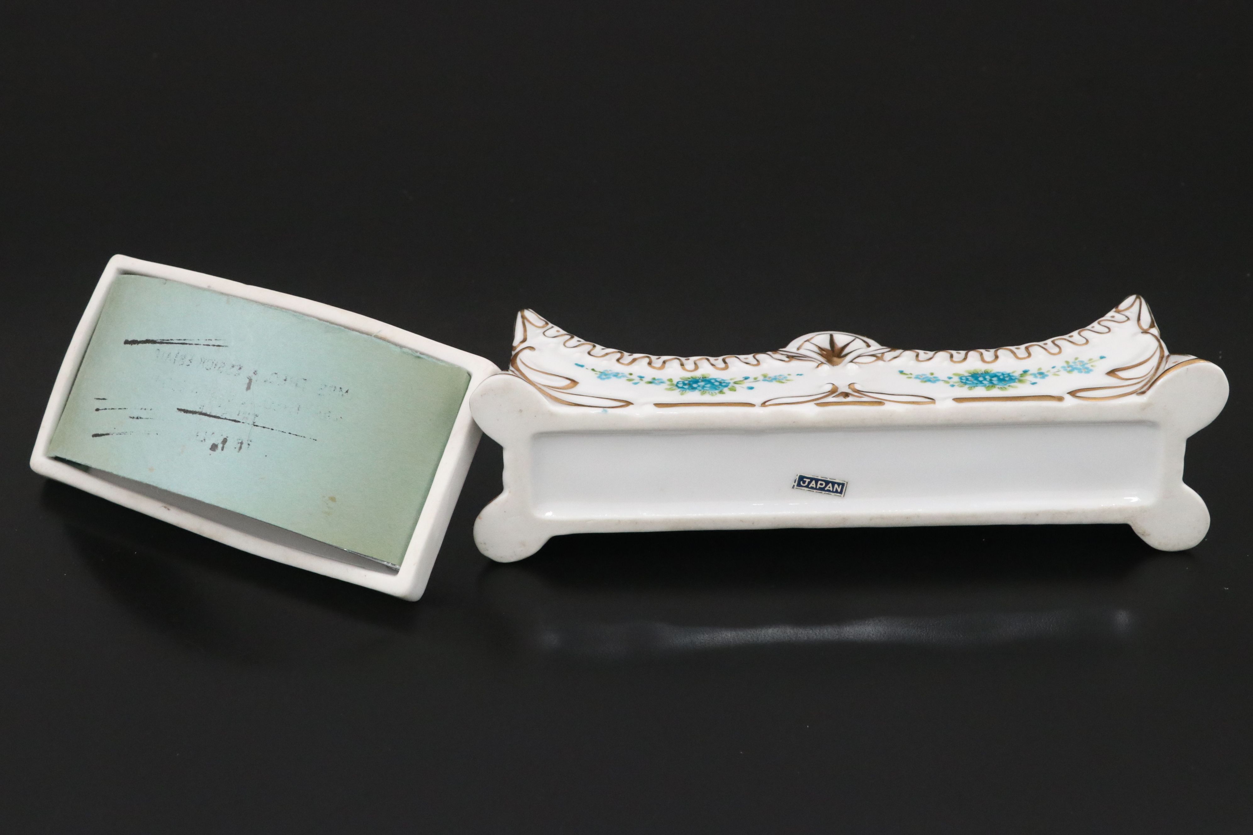 Victorian Style Porcelain Desk Set, Mid to Late 20th Century