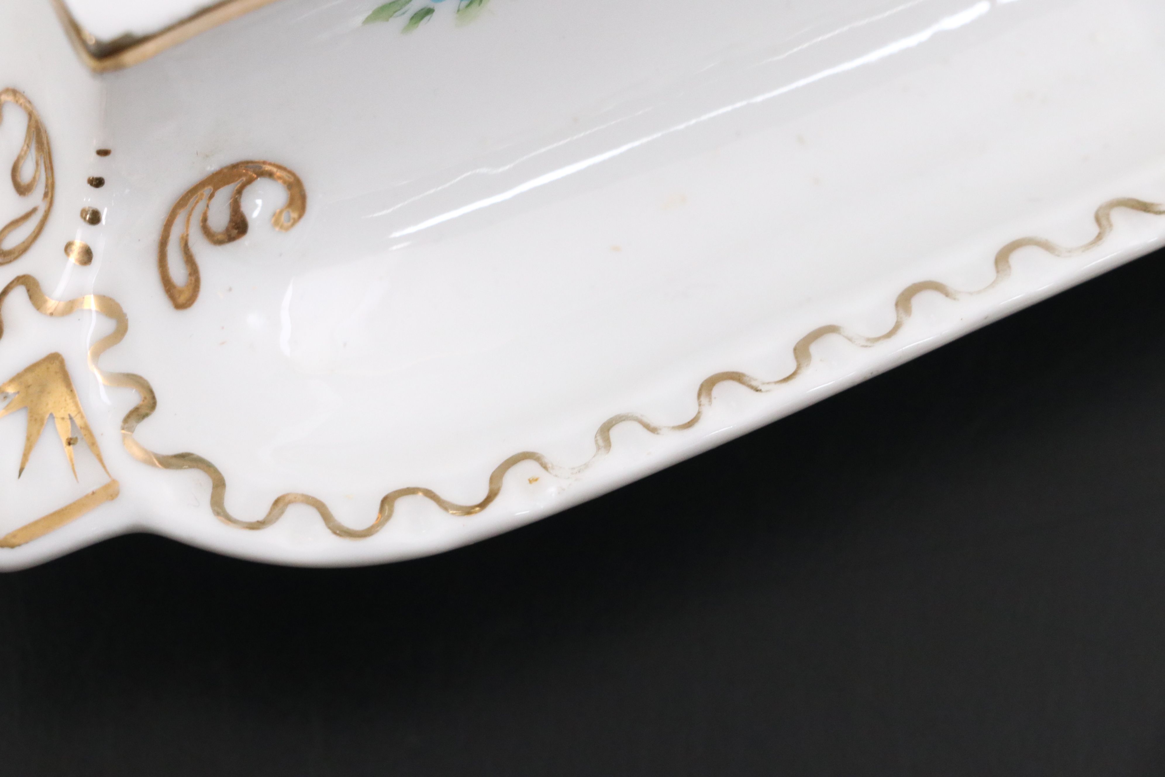 Victorian Style Porcelain Desk Set, Mid to Late 20th Century