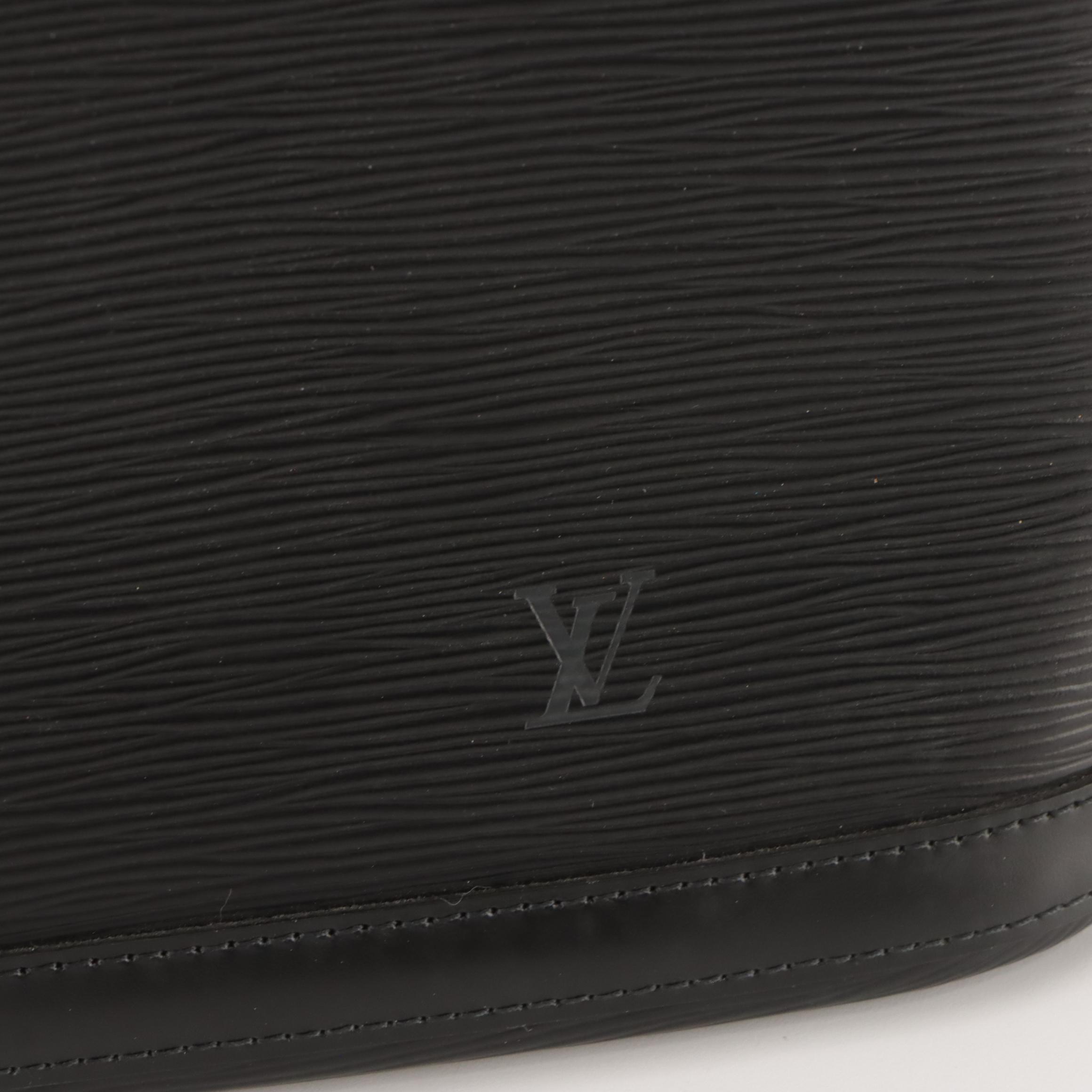 Louis Vuitton Lussac Bag in Black Epi/Smooth Leather