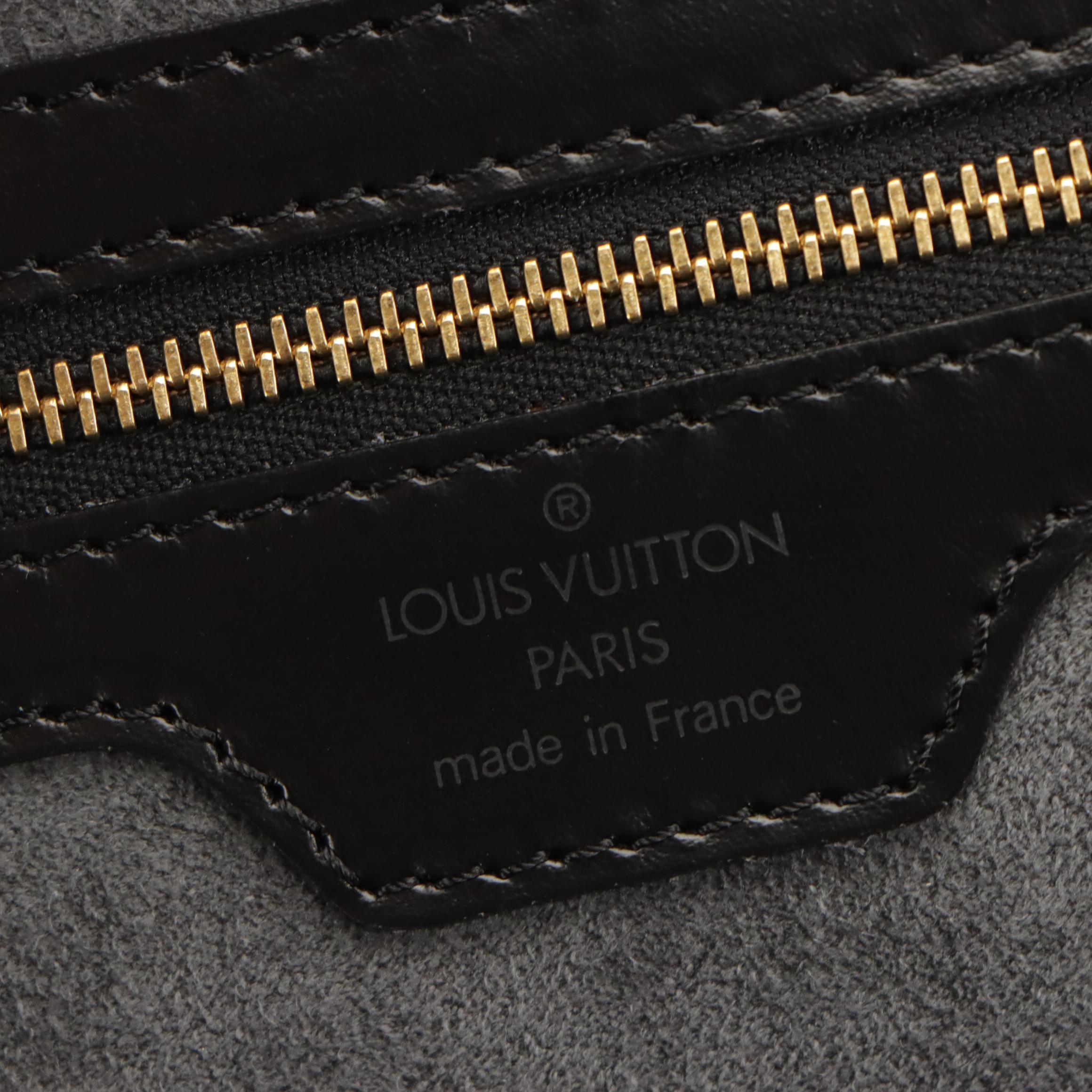 Louis Vuitton Lussac Bag in Black Epi/Smooth Leather