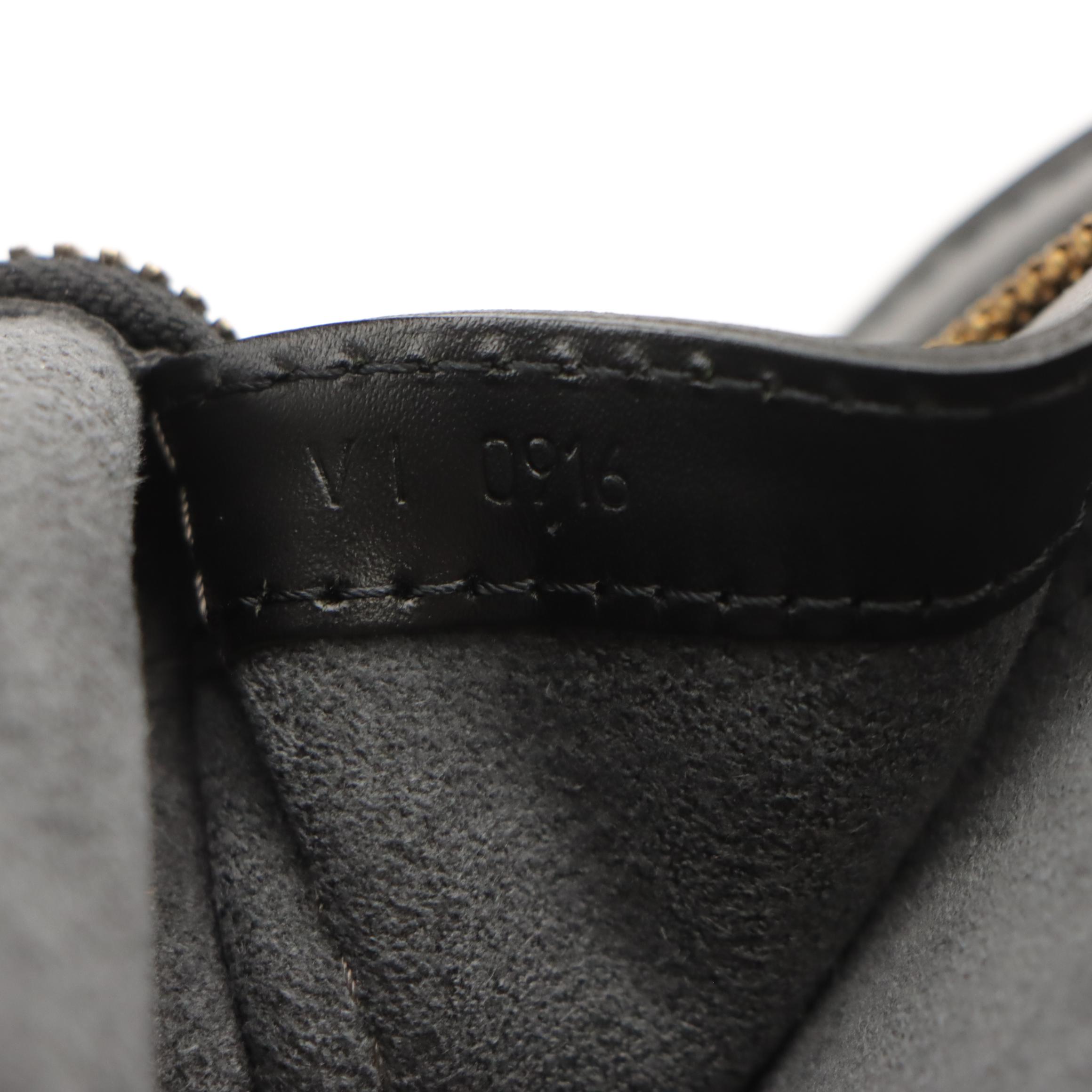 Louis Vuitton Lussac Bag in Black Epi/Smooth Leather