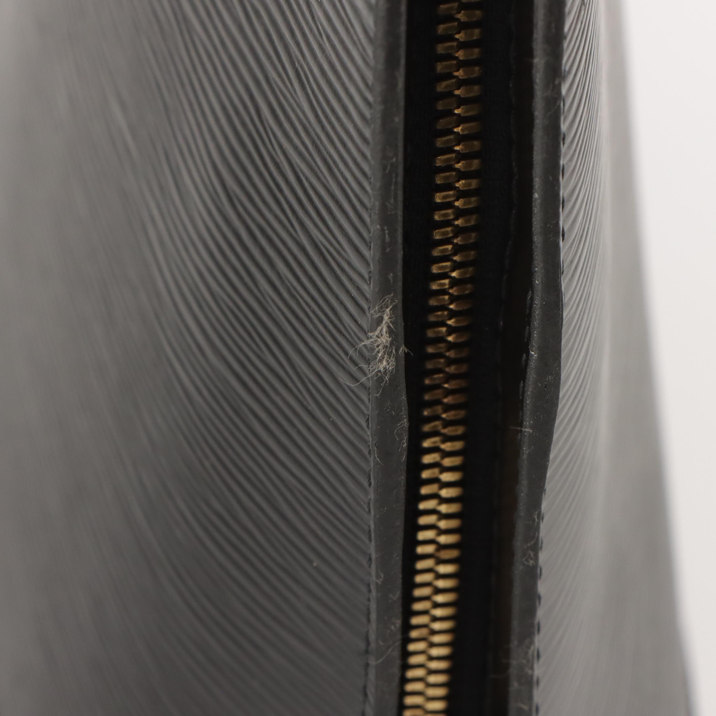 Louis Vuitton Lussac Bag in Black Epi/Smooth Leather