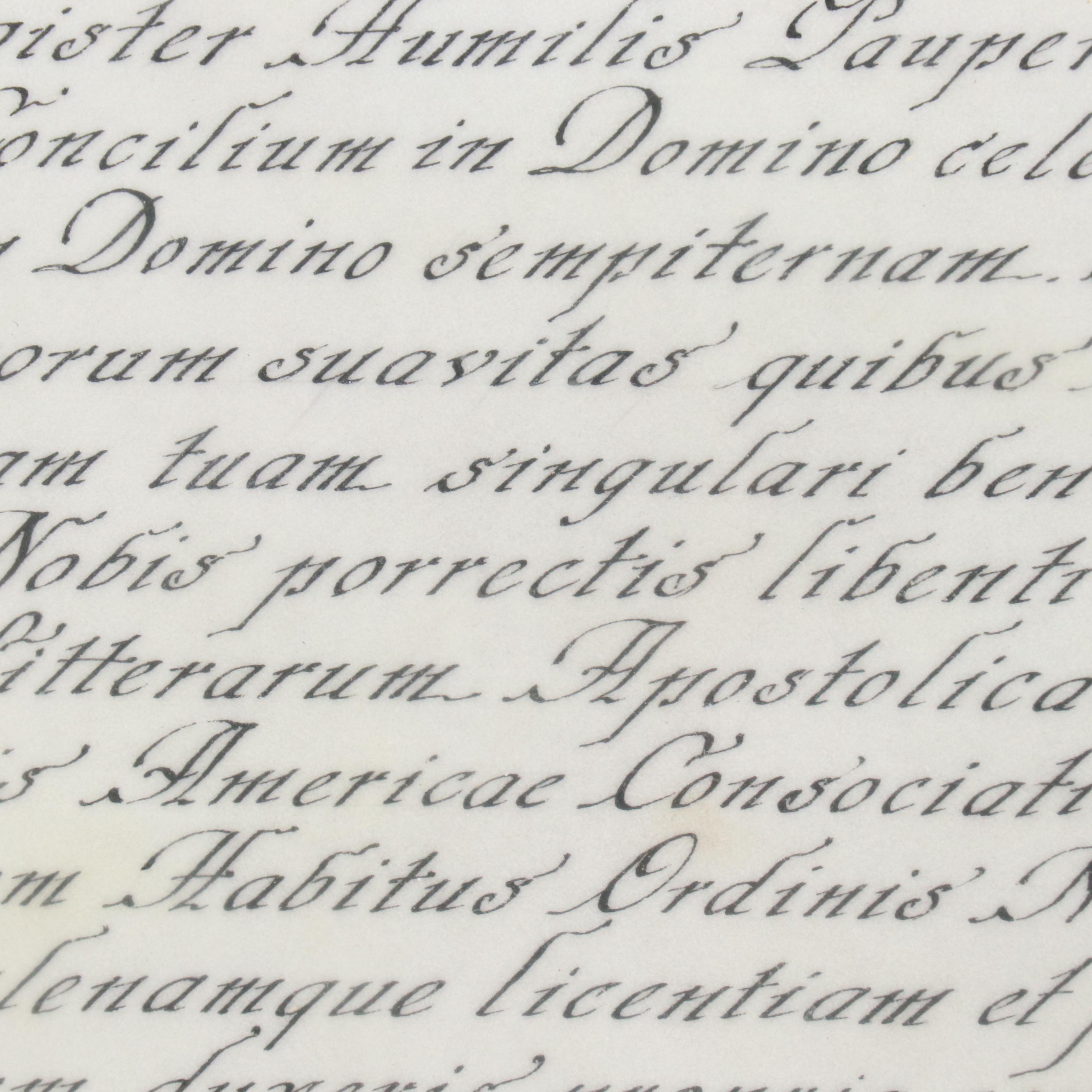 Sovereign Military Order of Malta Latin Language Membership Document