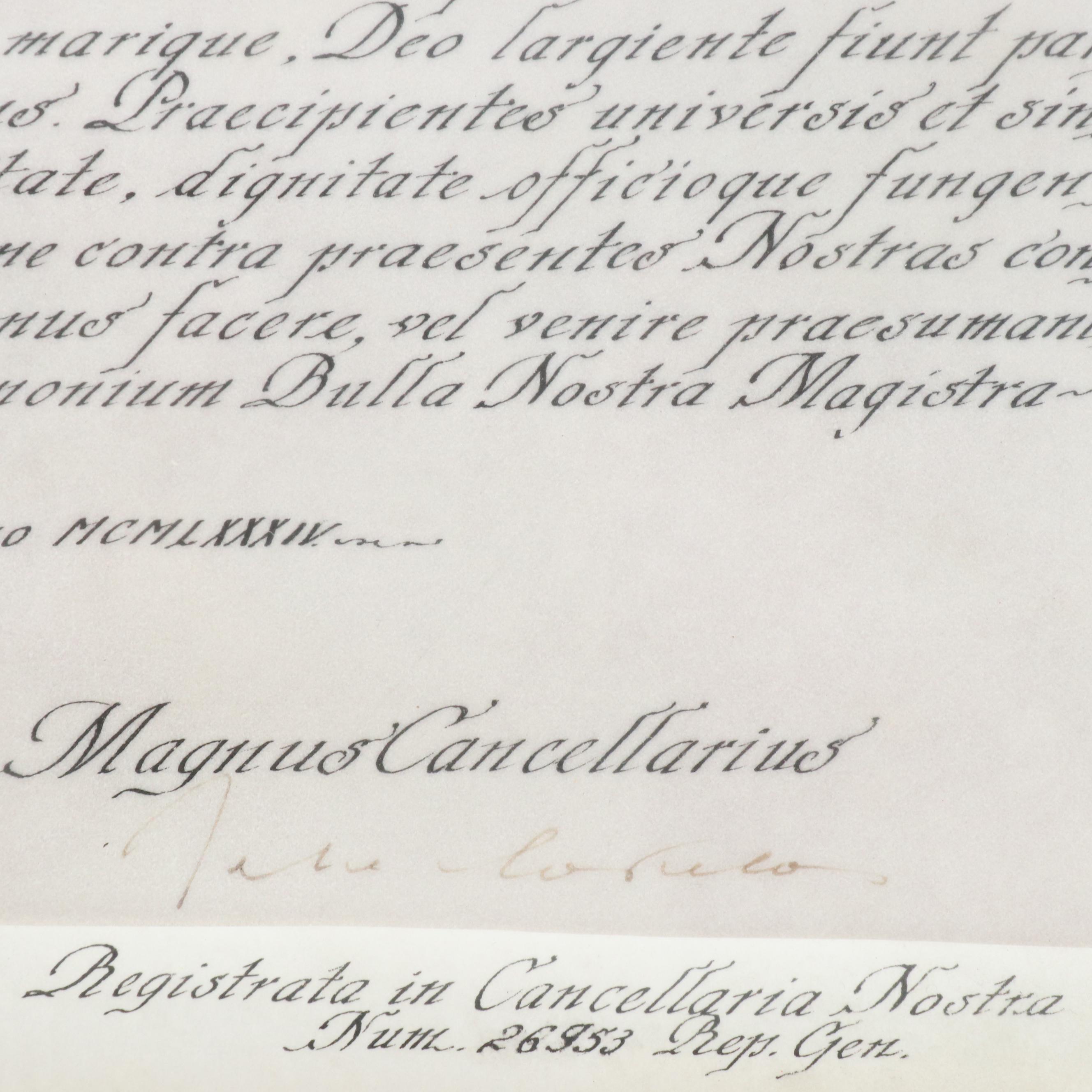 Sovereign Military Order of Malta Latin Language Membership Document