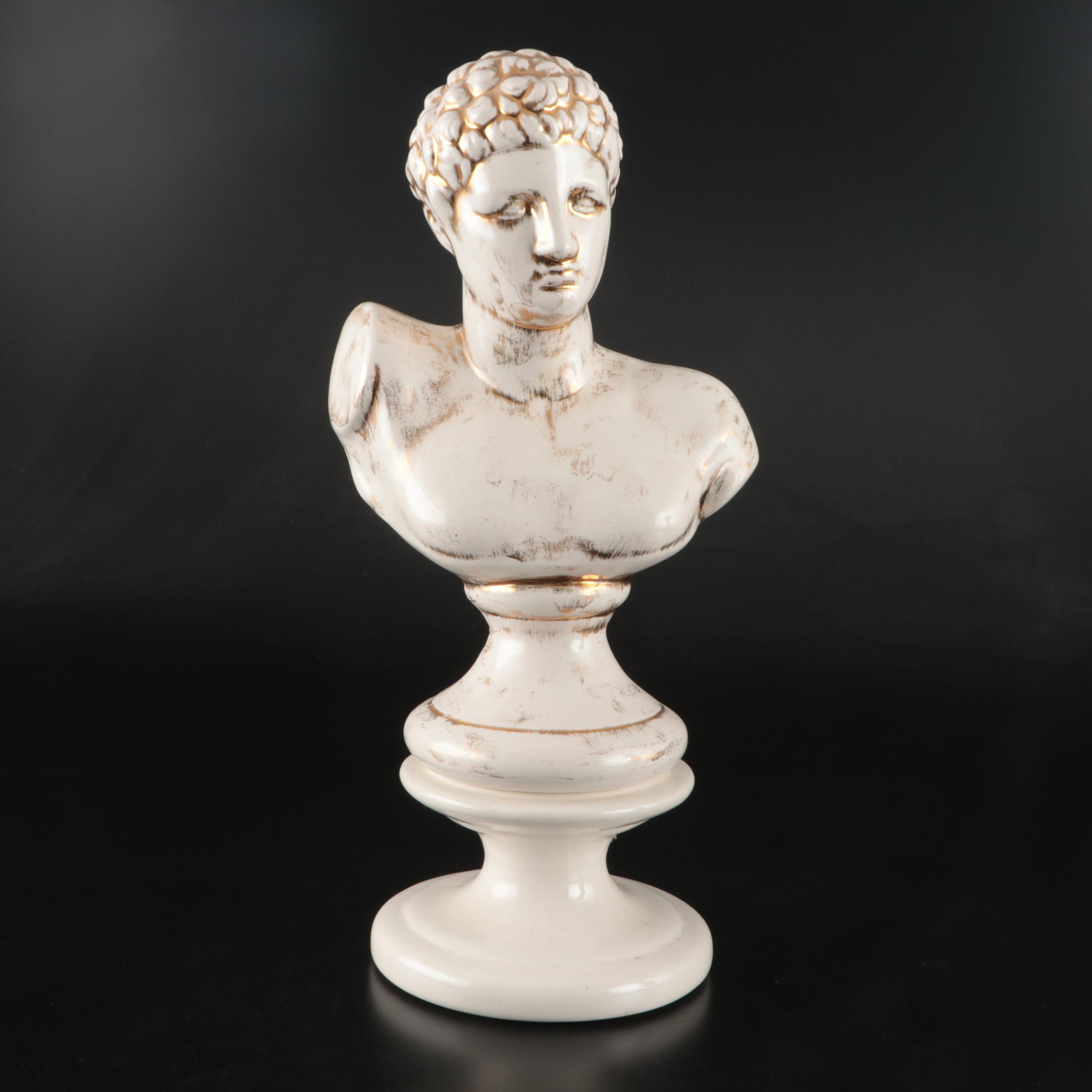 Ceramic Busts after "Bust of Diana" and "Mercury"