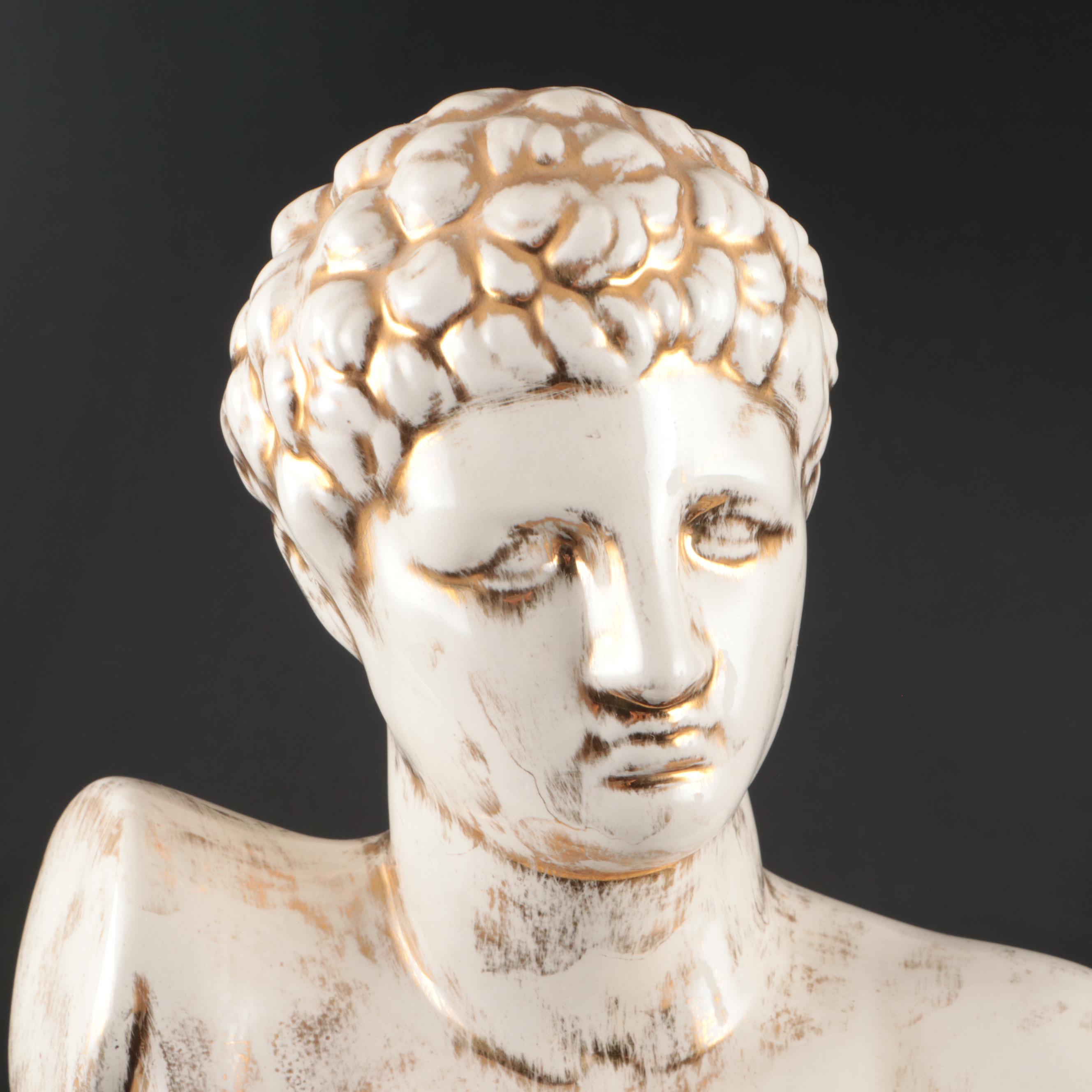 Ceramic Busts after "Bust of Diana" and "Mercury"