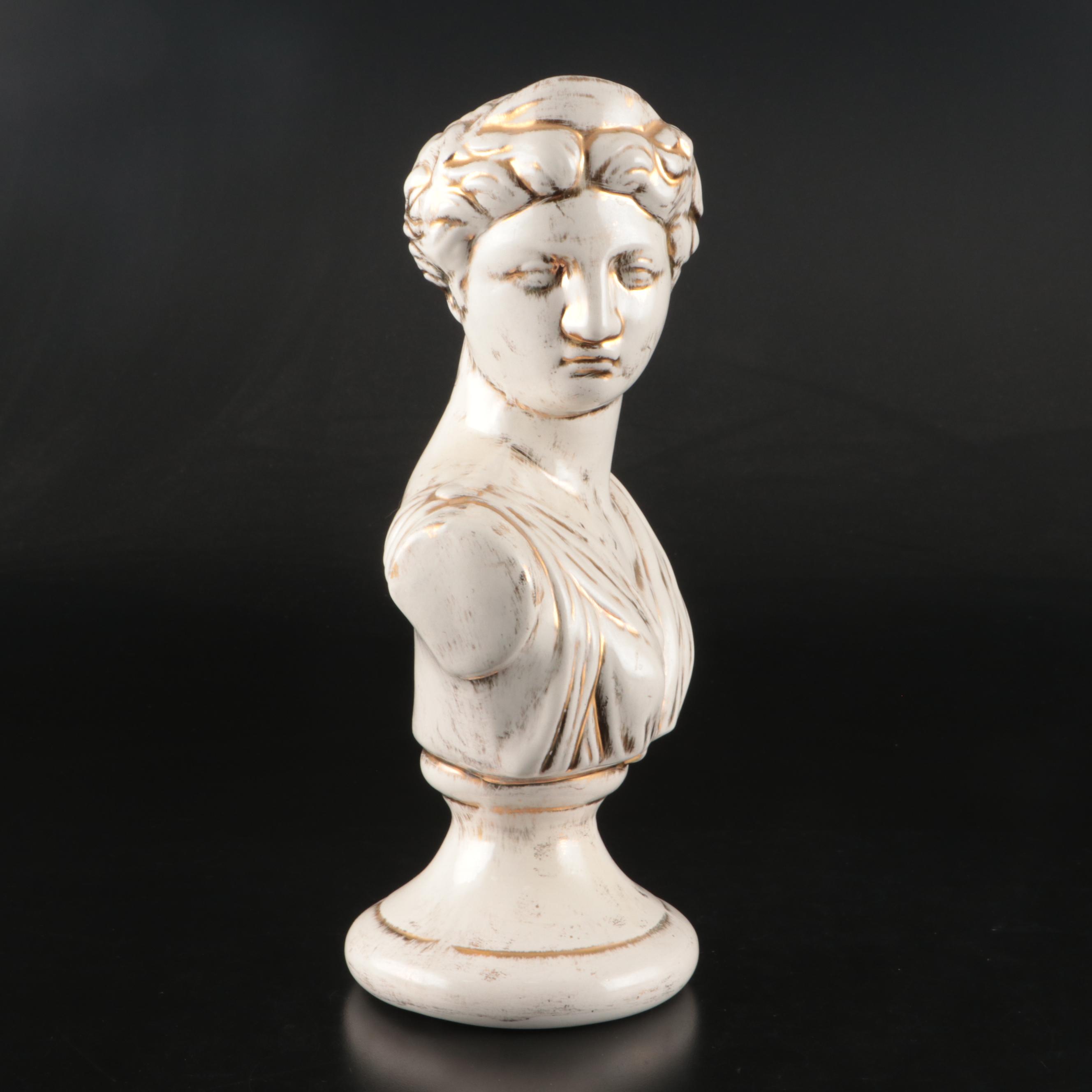 Ceramic Busts after "Bust of Diana" and "Mercury"