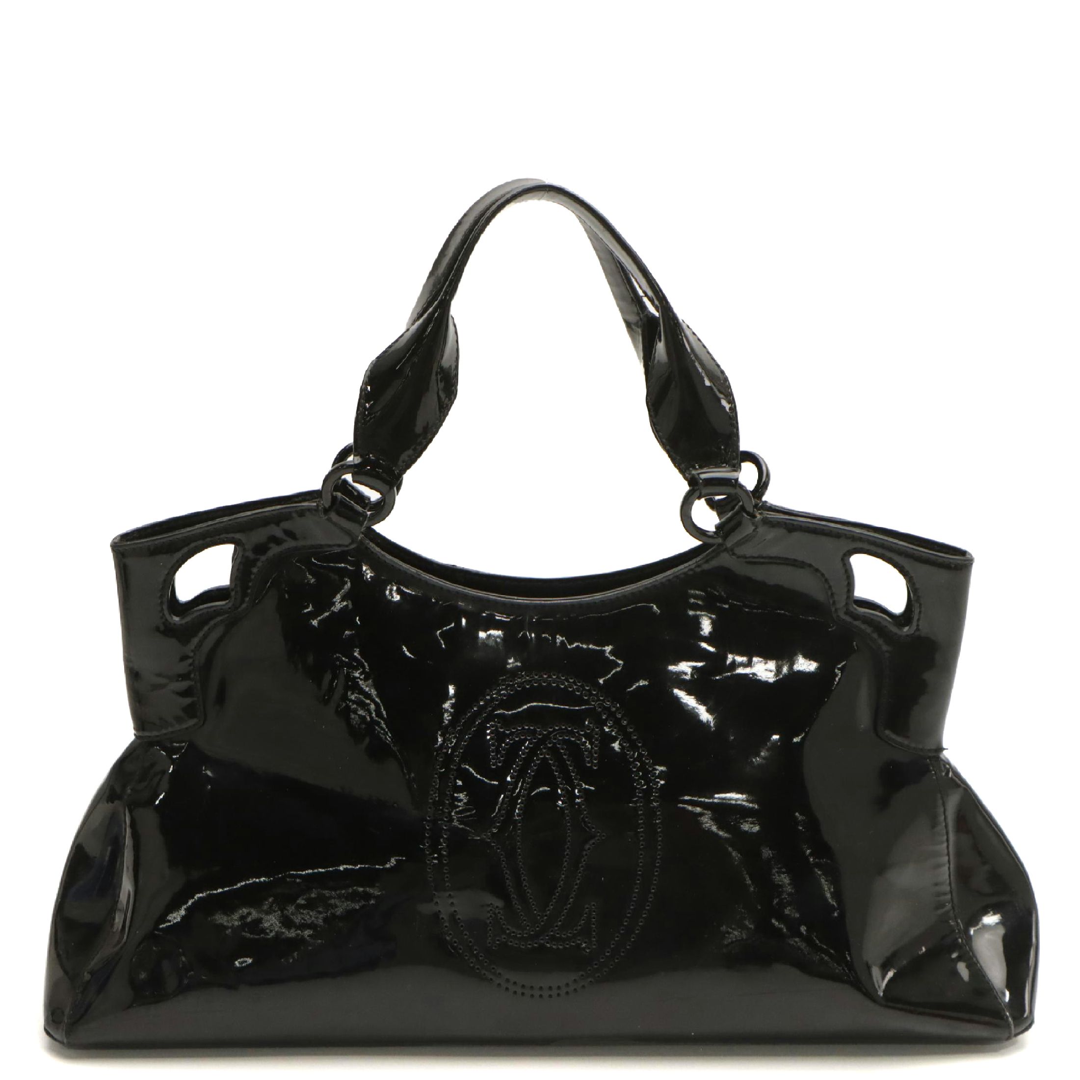 Cartier Marcello de Cartier Handbag in Black Patent Leather