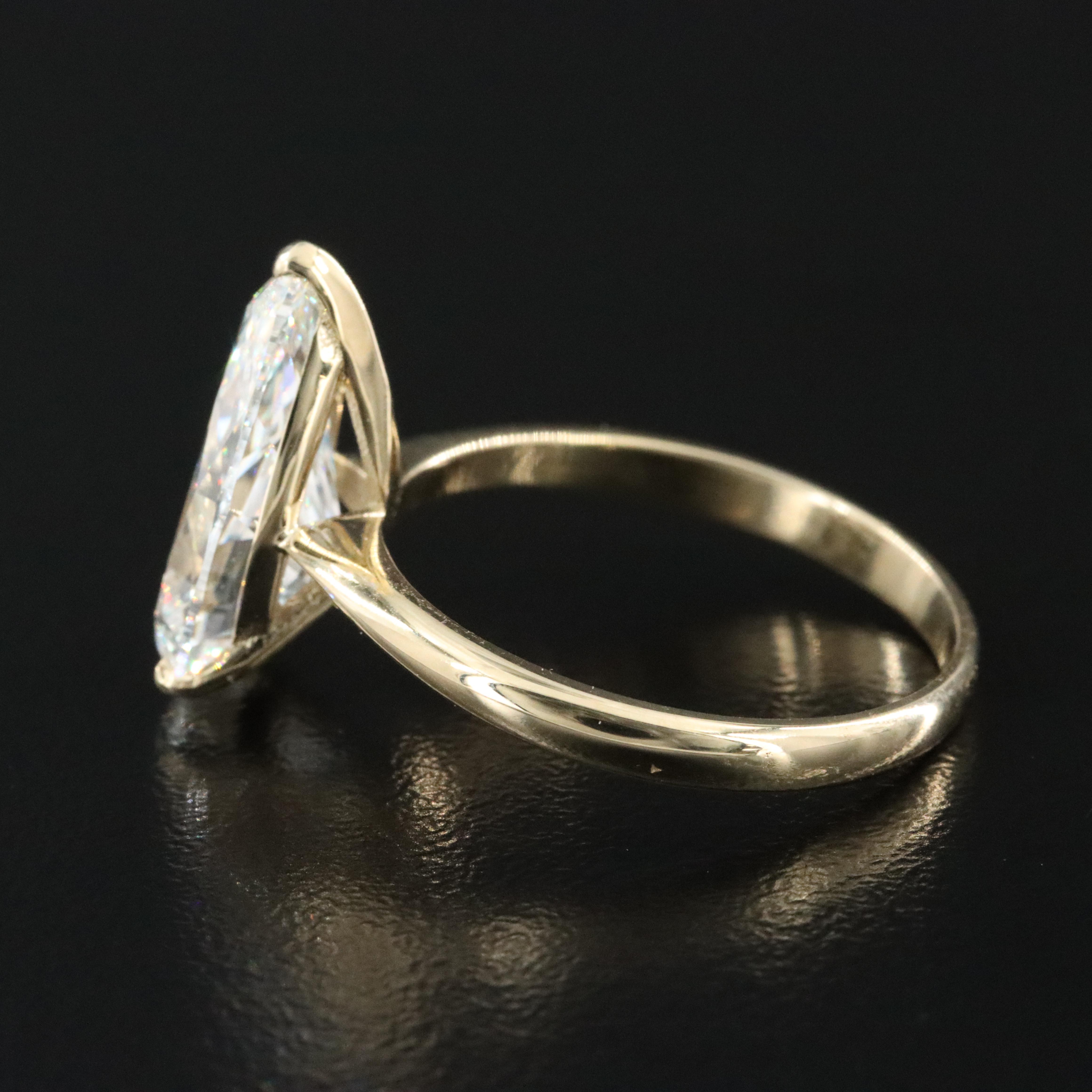 14K 4.37 CT Lab Grown Diamond Solitaire Ring with IGI Report