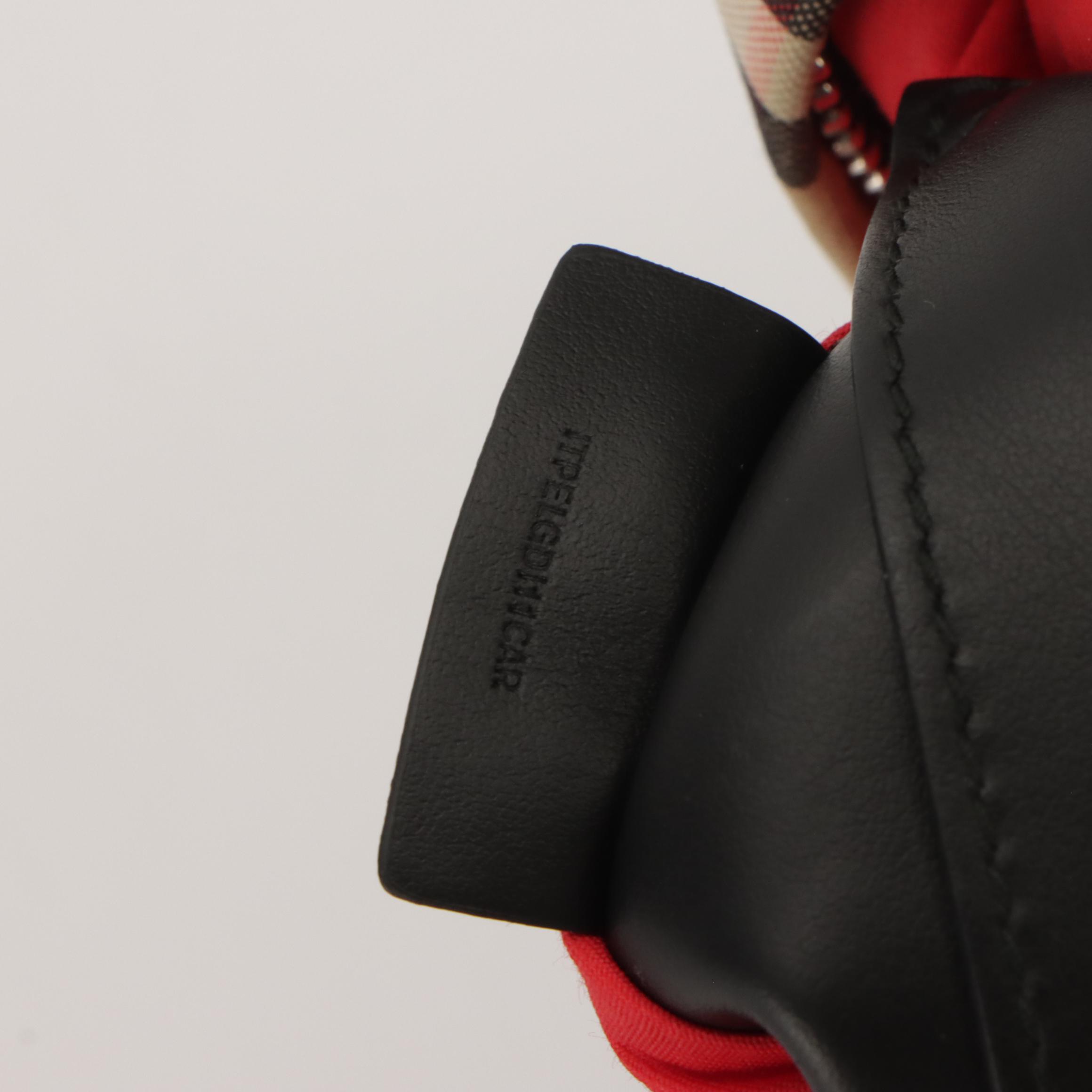 Burberry Belt Bag in House Check Nylon Canvas and Black Leather Trim