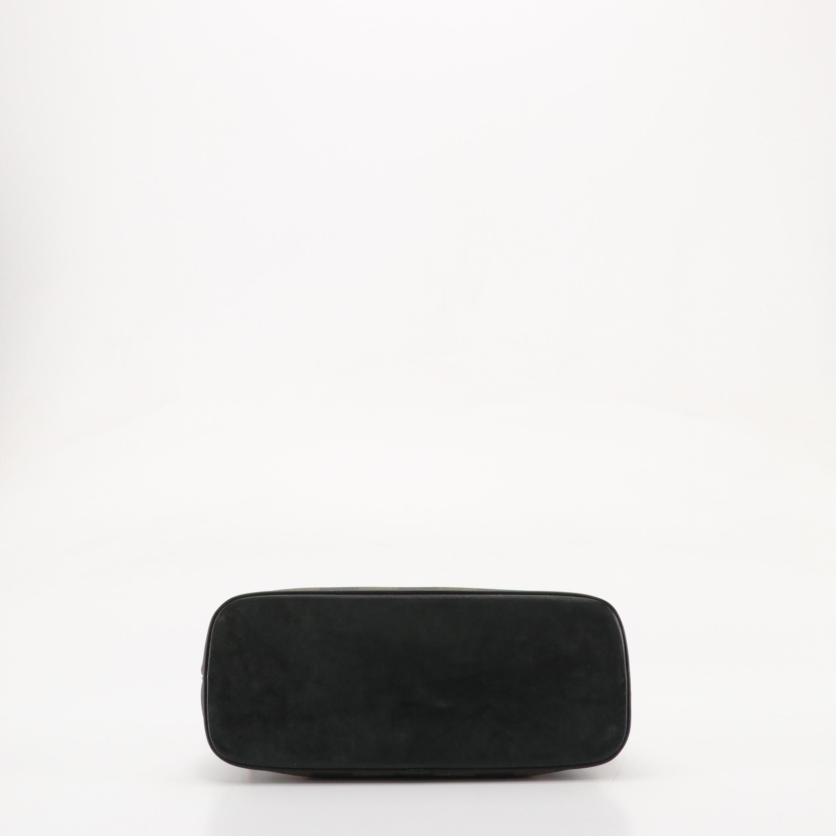 Fendi Dome Satchel in Pequin Striped Canvas and Brown Leather Trim