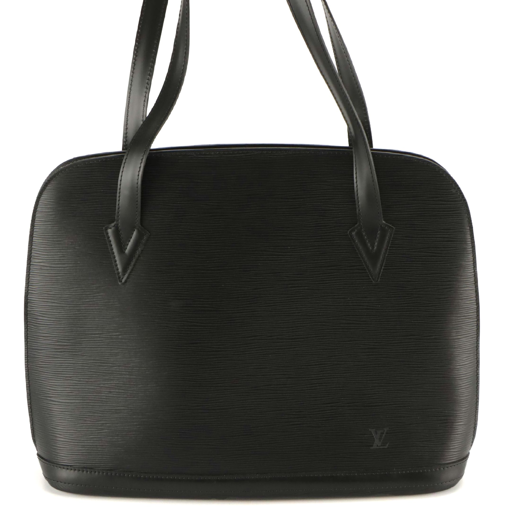 Louis Vuitton Lussac Bag in Black Epi/Smooth Leather