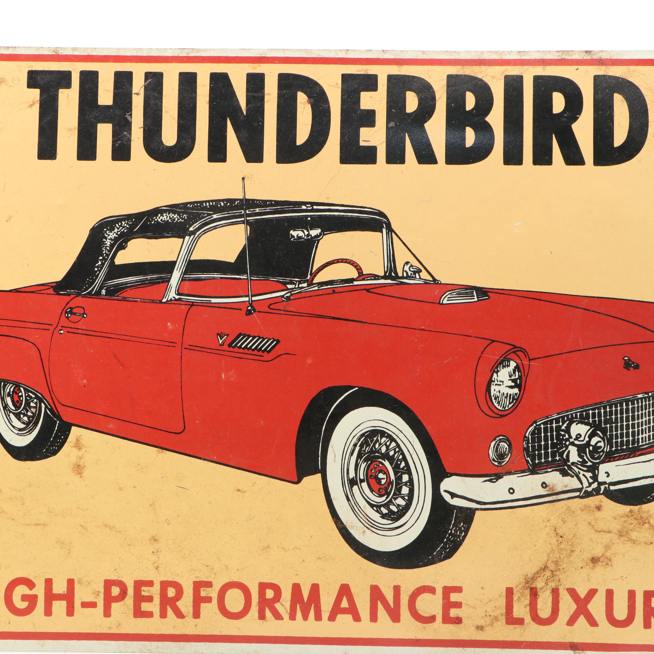 Thunderbird "High-Performance Luxury" Metal Sign