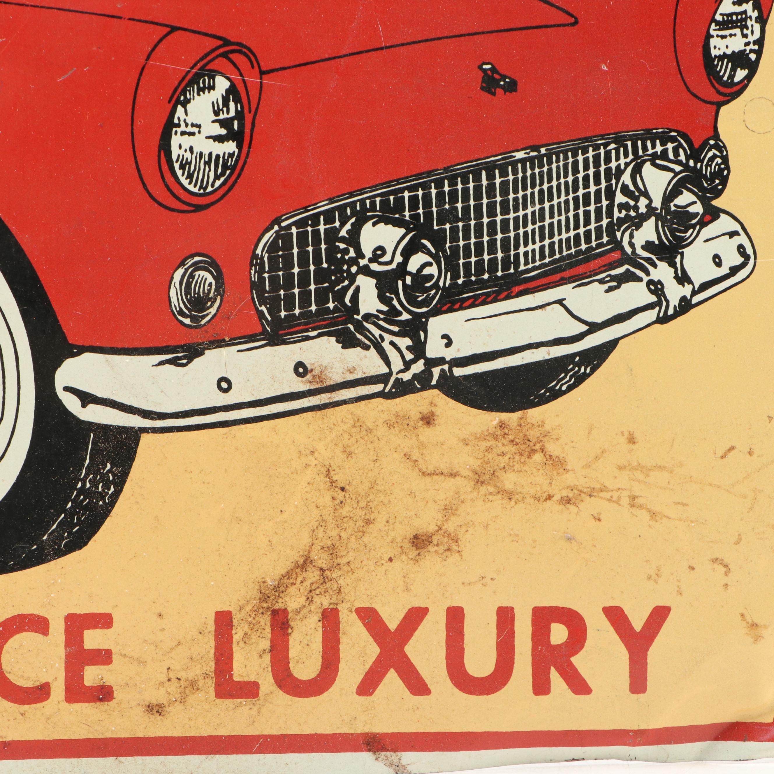 Thunderbird "High-Performance Luxury" Metal Sign