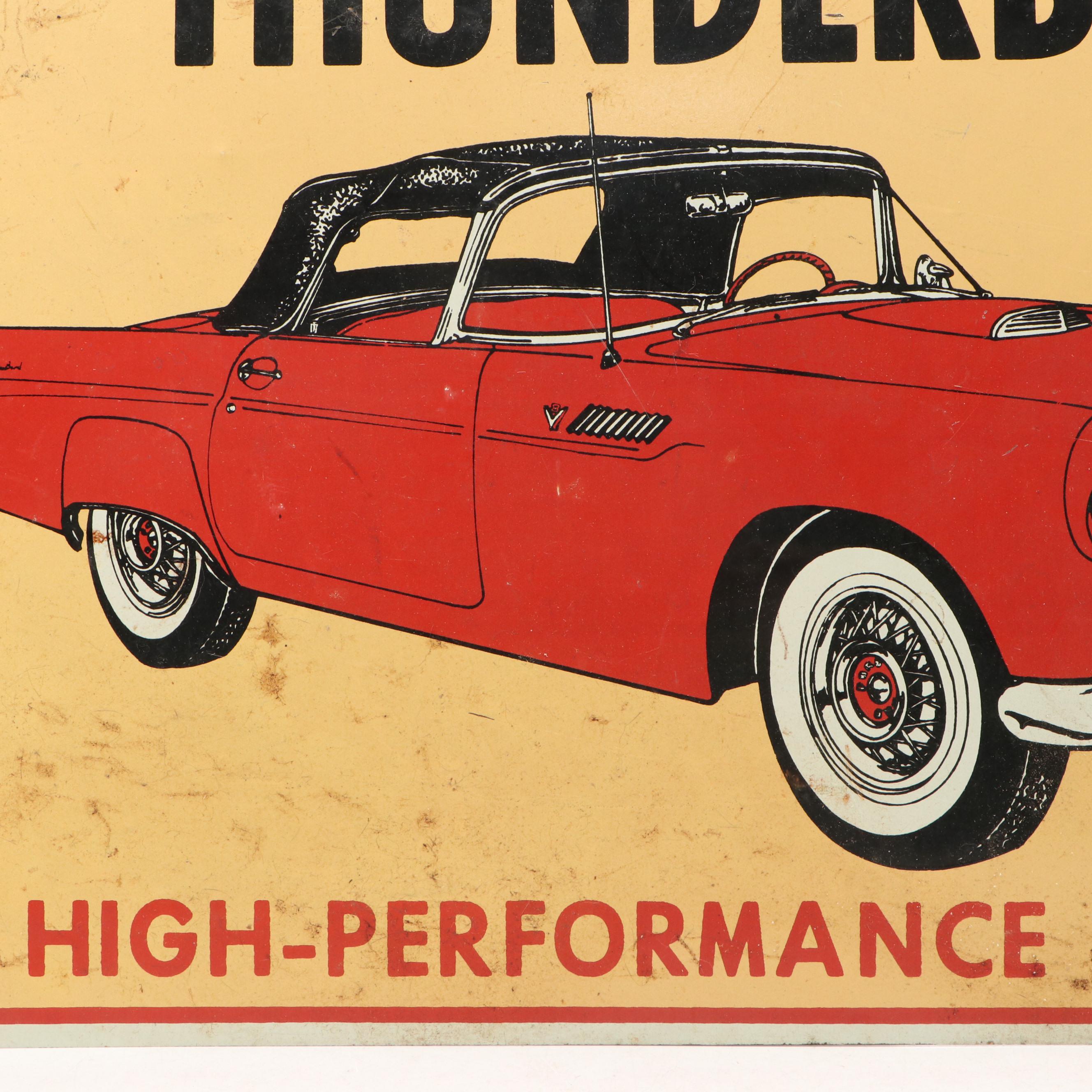 Thunderbird "High-Performance Luxury" Metal Sign