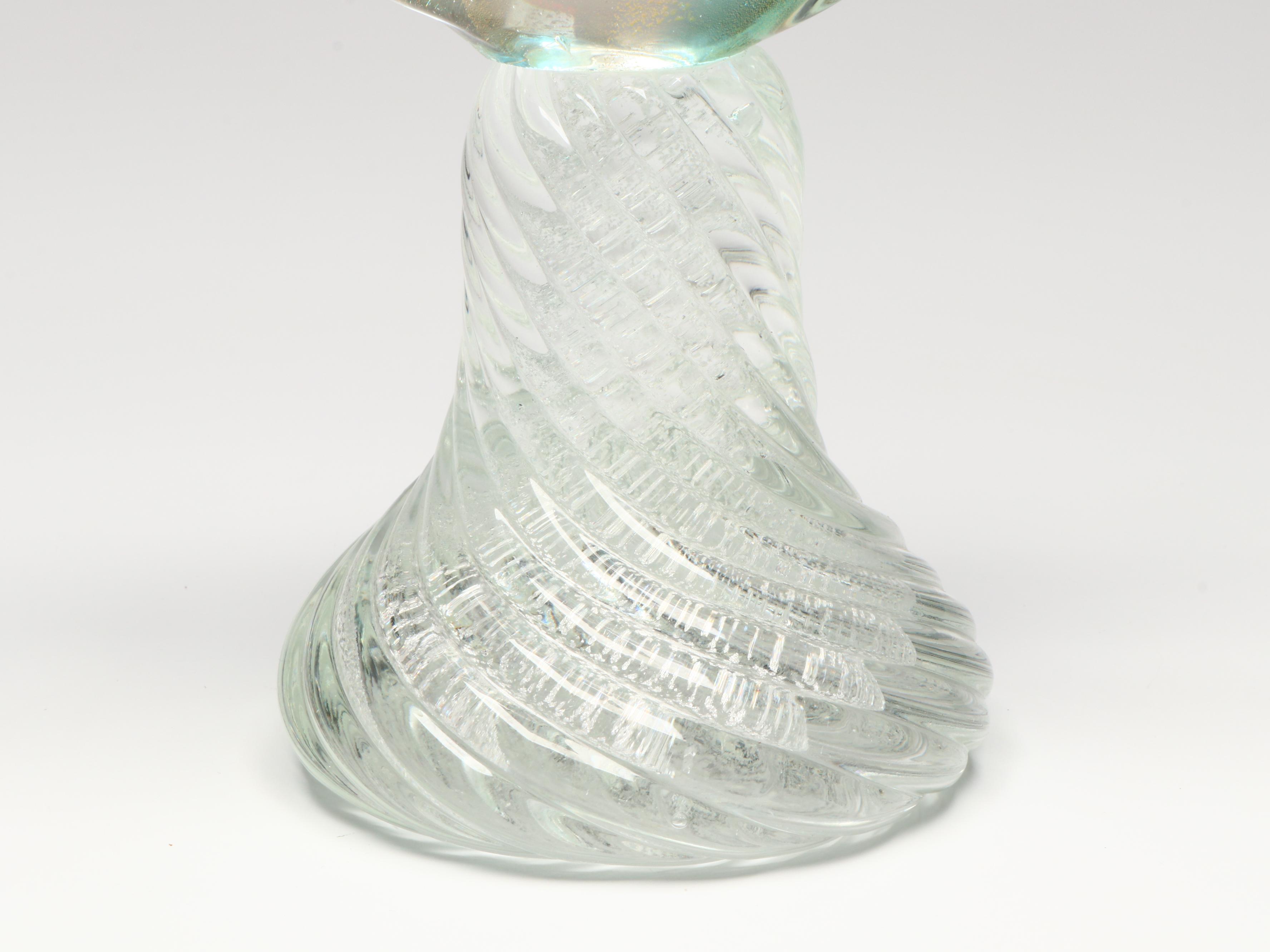 Murano Style Art Glass Fish with Aquarium Sculpture