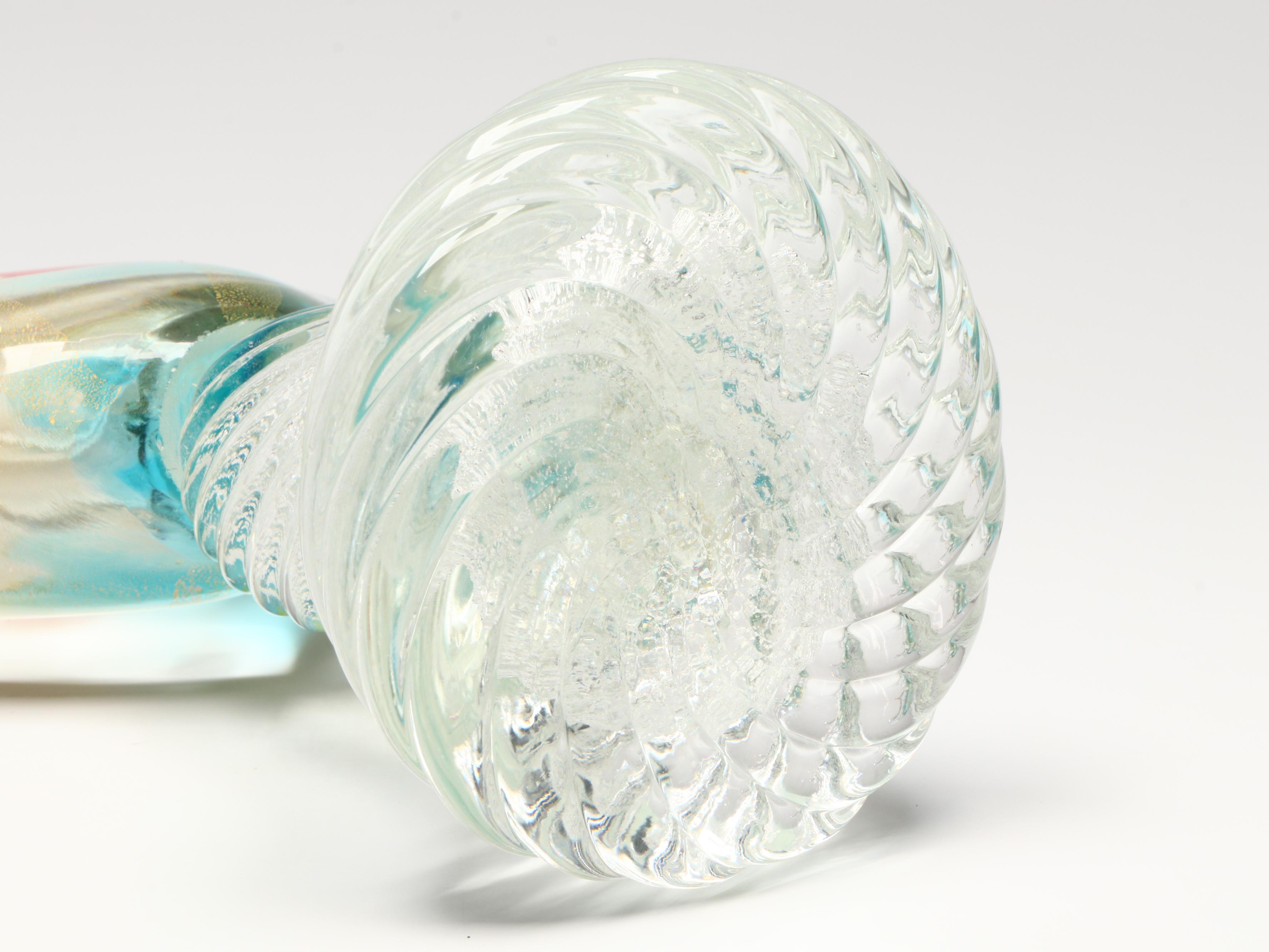 Murano Style Art Glass Fish with Aquarium Sculpture