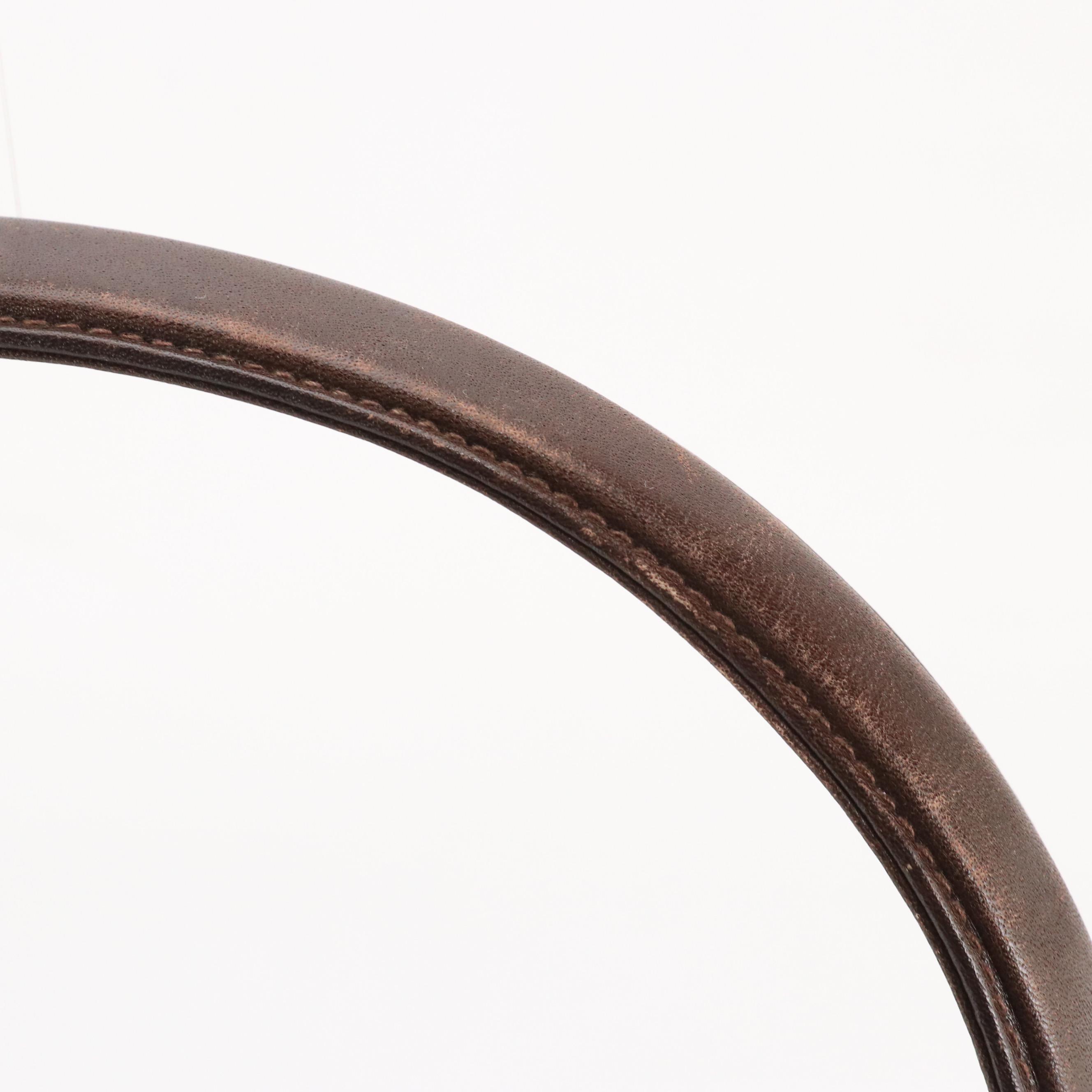 Gucci Brown Leather Flap Handbag with G Twist Lock Hardware