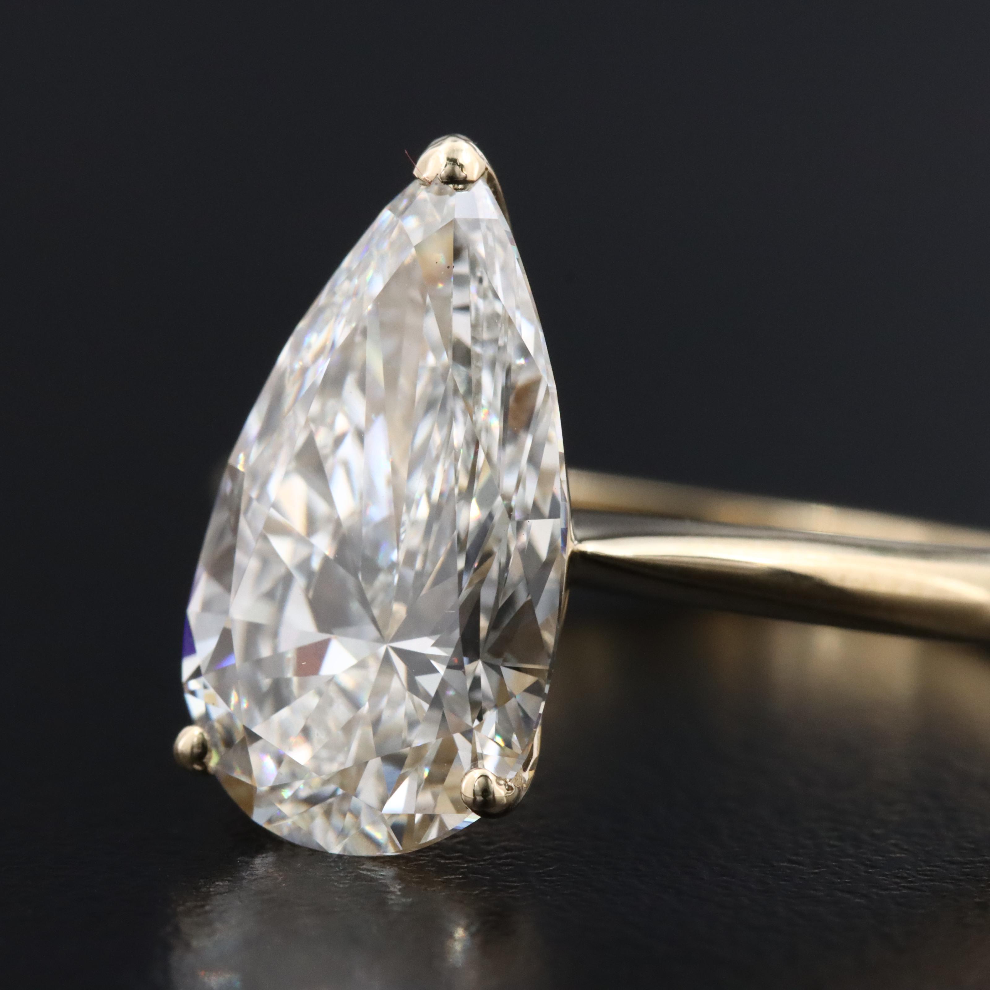 14K 4.44 CT Lab Grown Diamond Solitaire Ring with IGI Report