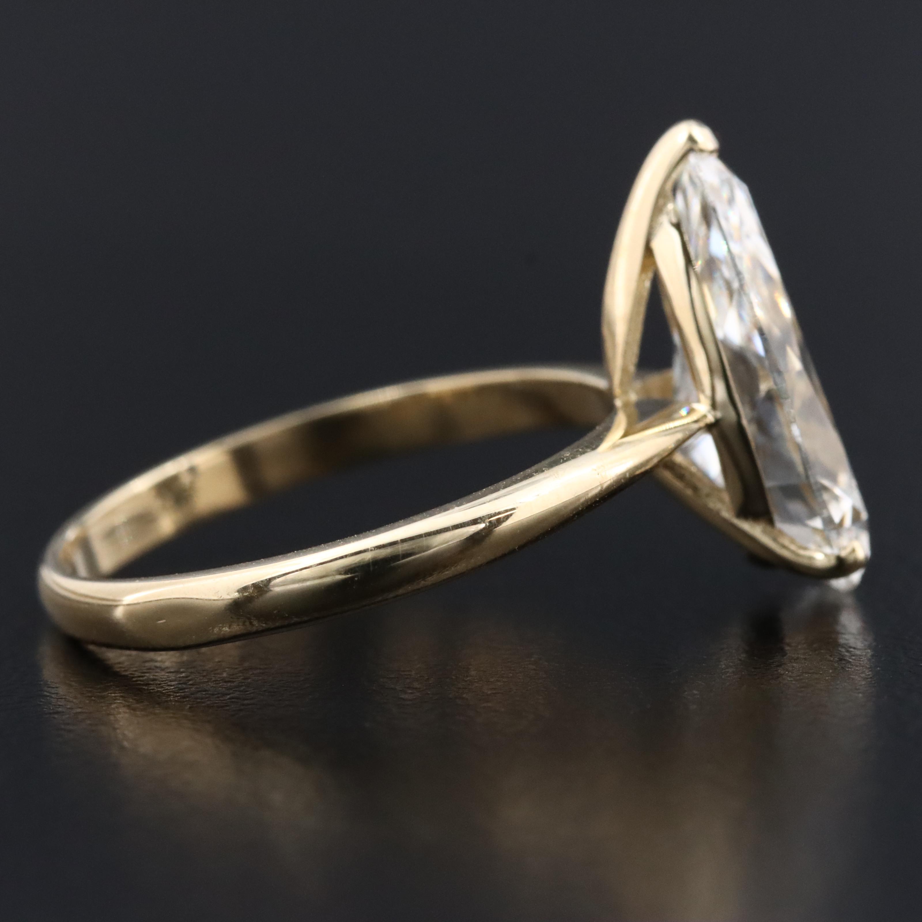 14K 4.44 CT Lab Grown Diamond Solitaire Ring with IGI Report