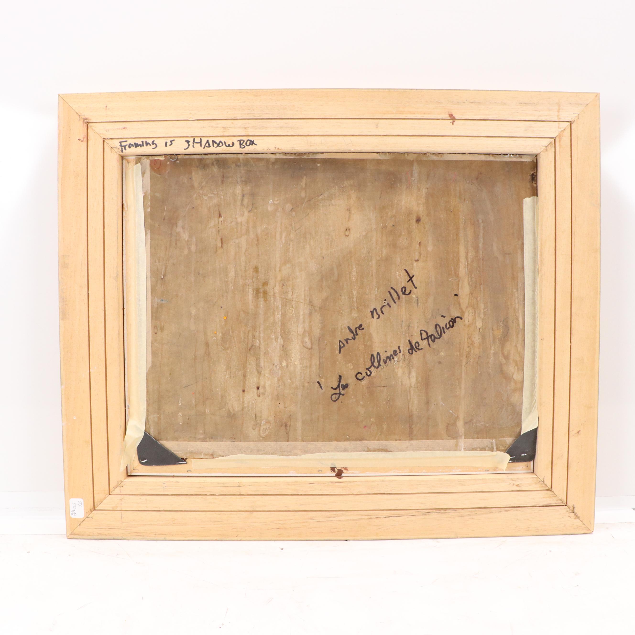 André Brillet Oil Painting "Les Collines des Falicon," Early to Mid-20th Century