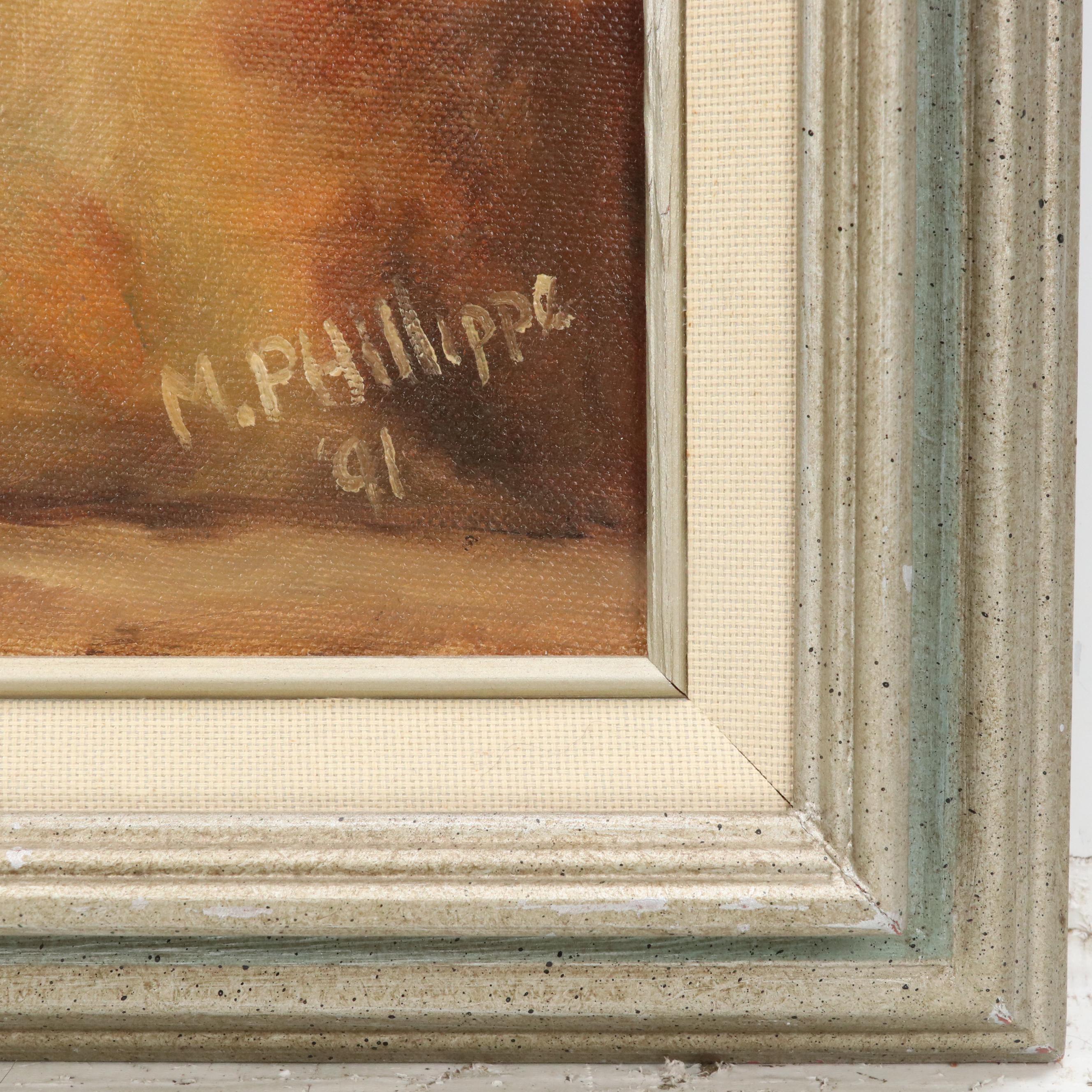 Oil Painting After Marilyn Bendell Portrait of a Woman with Pottery, 1991