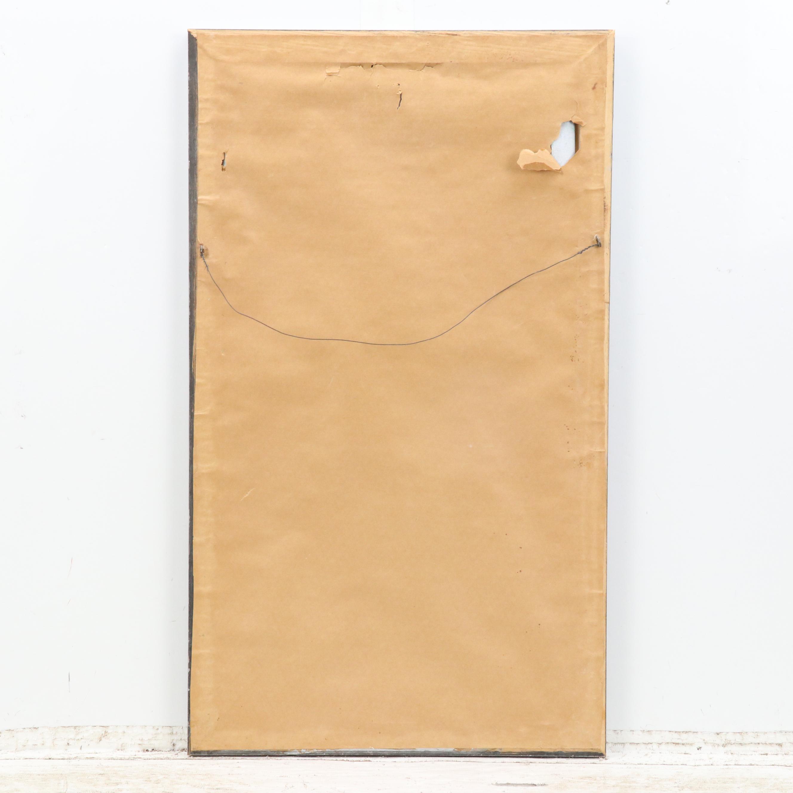 Maritime Oil Painting with Sailing Ship, Late 20th Century