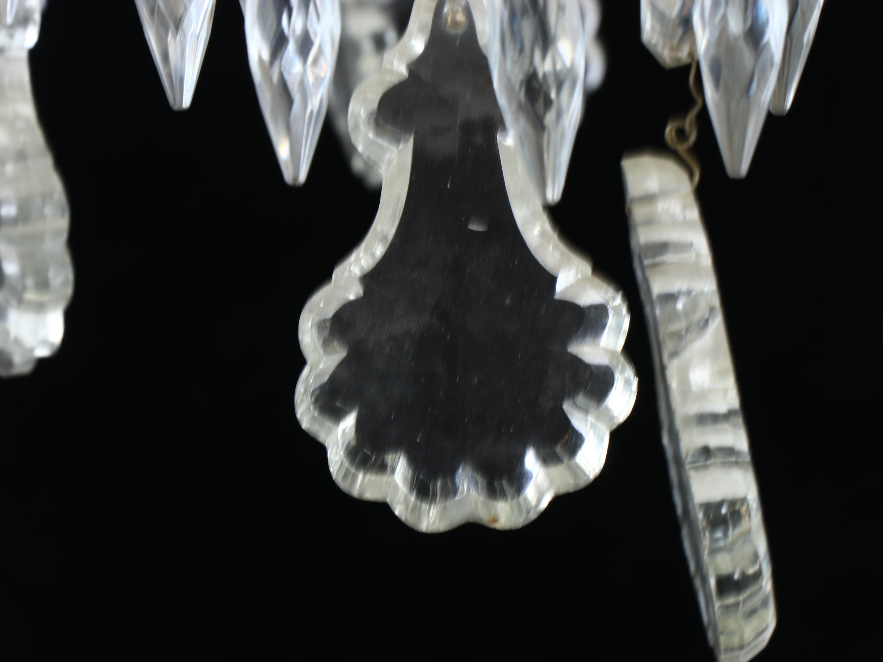 Rococo Revival Glass and Crystal 12-Arm Chandelier