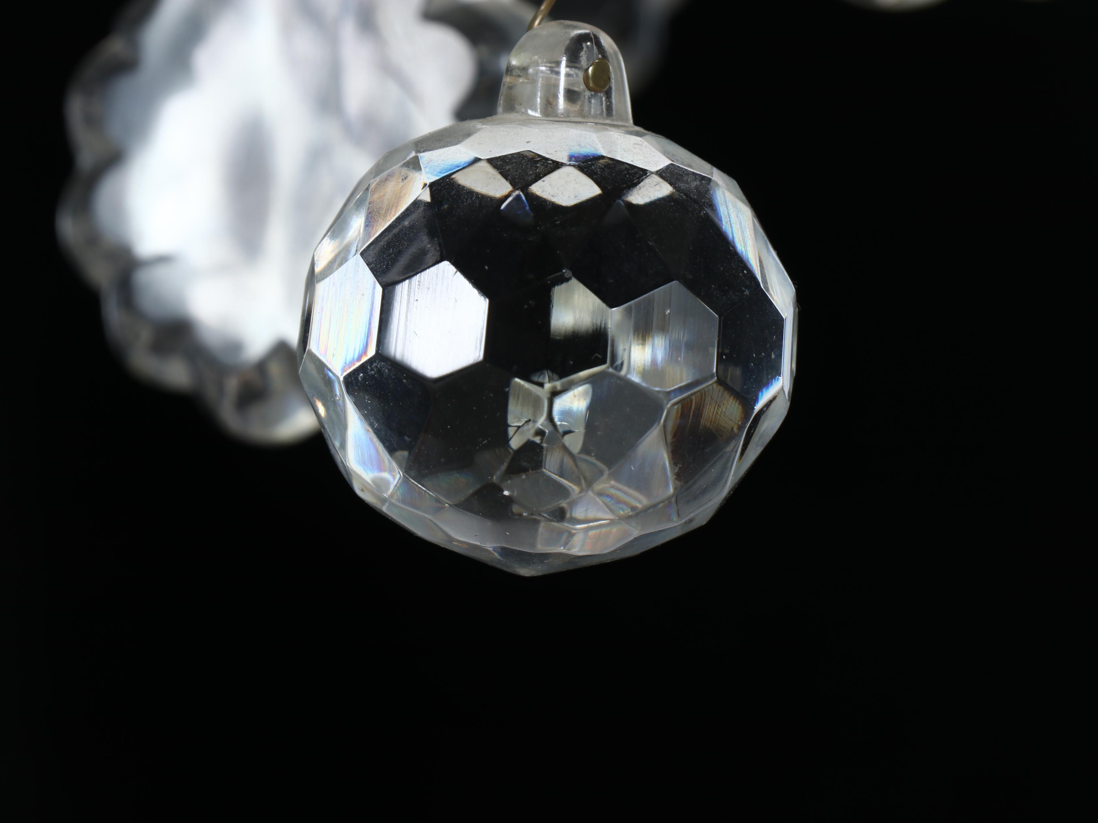 Rococo Revival Glass and Crystal 12-Arm Chandelier