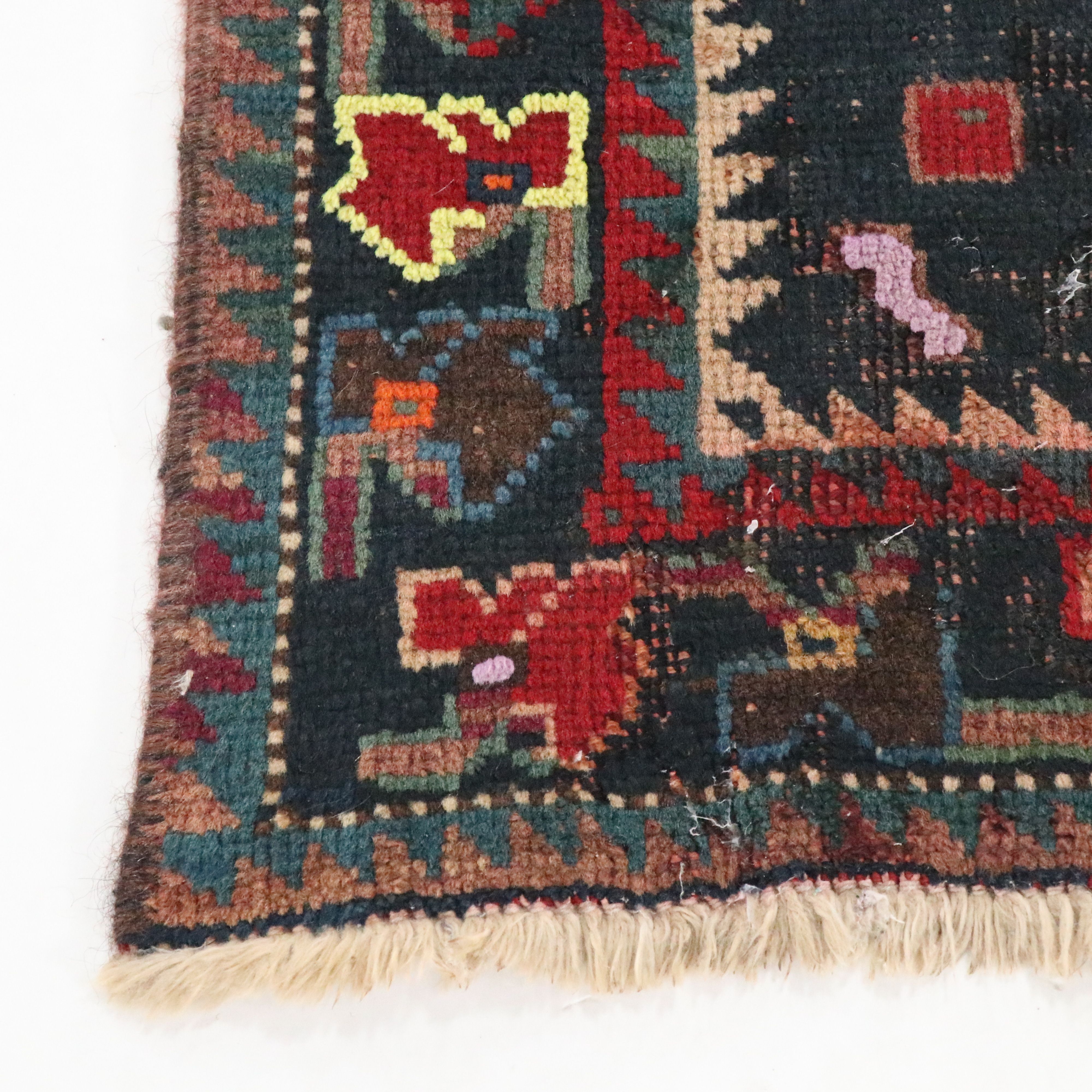 1'11 x 3' Hand-Knotted Caucasian Karabagh Accent Rug